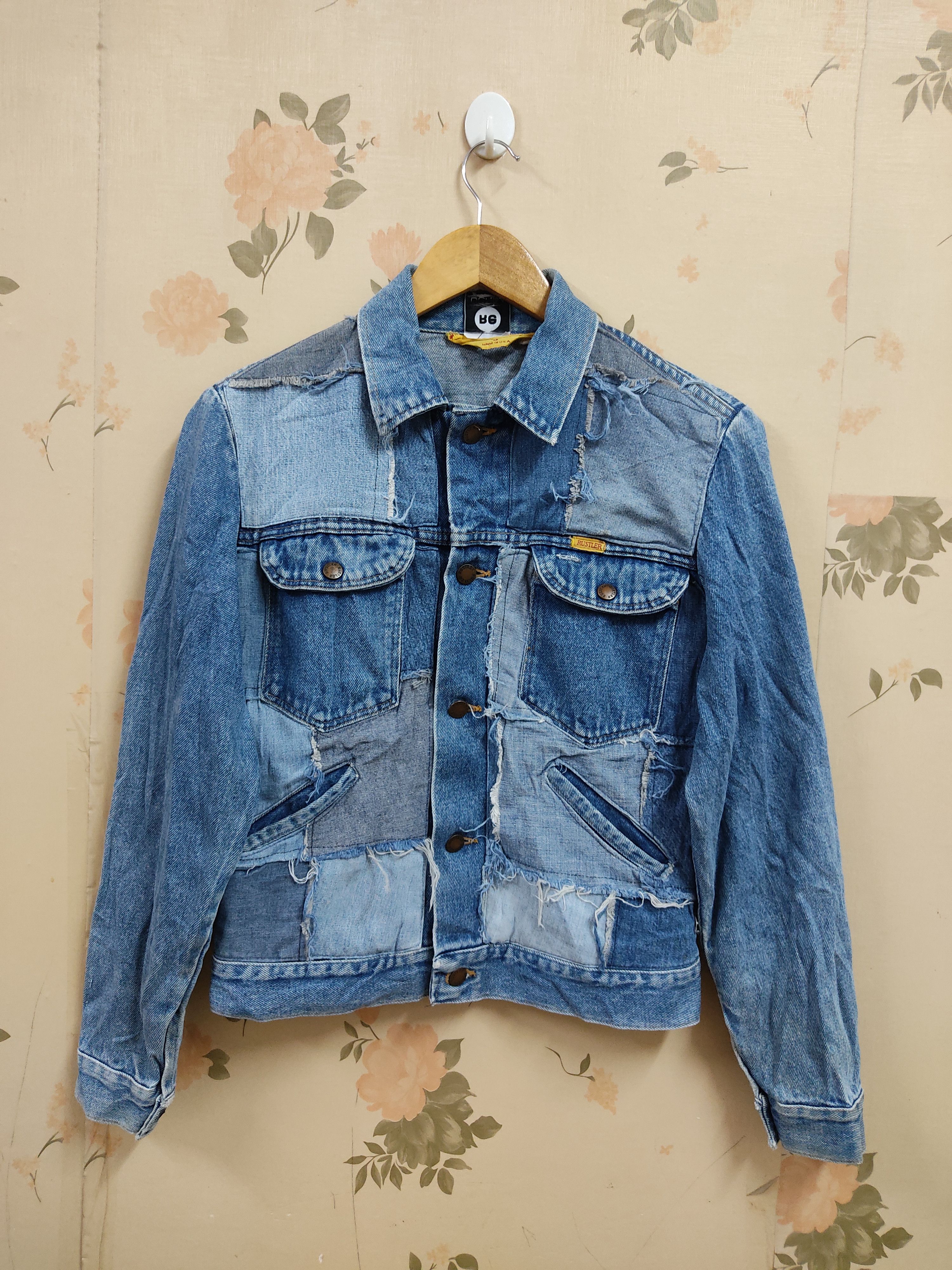 Rustler × Vintage Vintage RUSTLER PATCHWORK JACKET Size US S / EU 44-46 / 1 - 1 Thumbnail