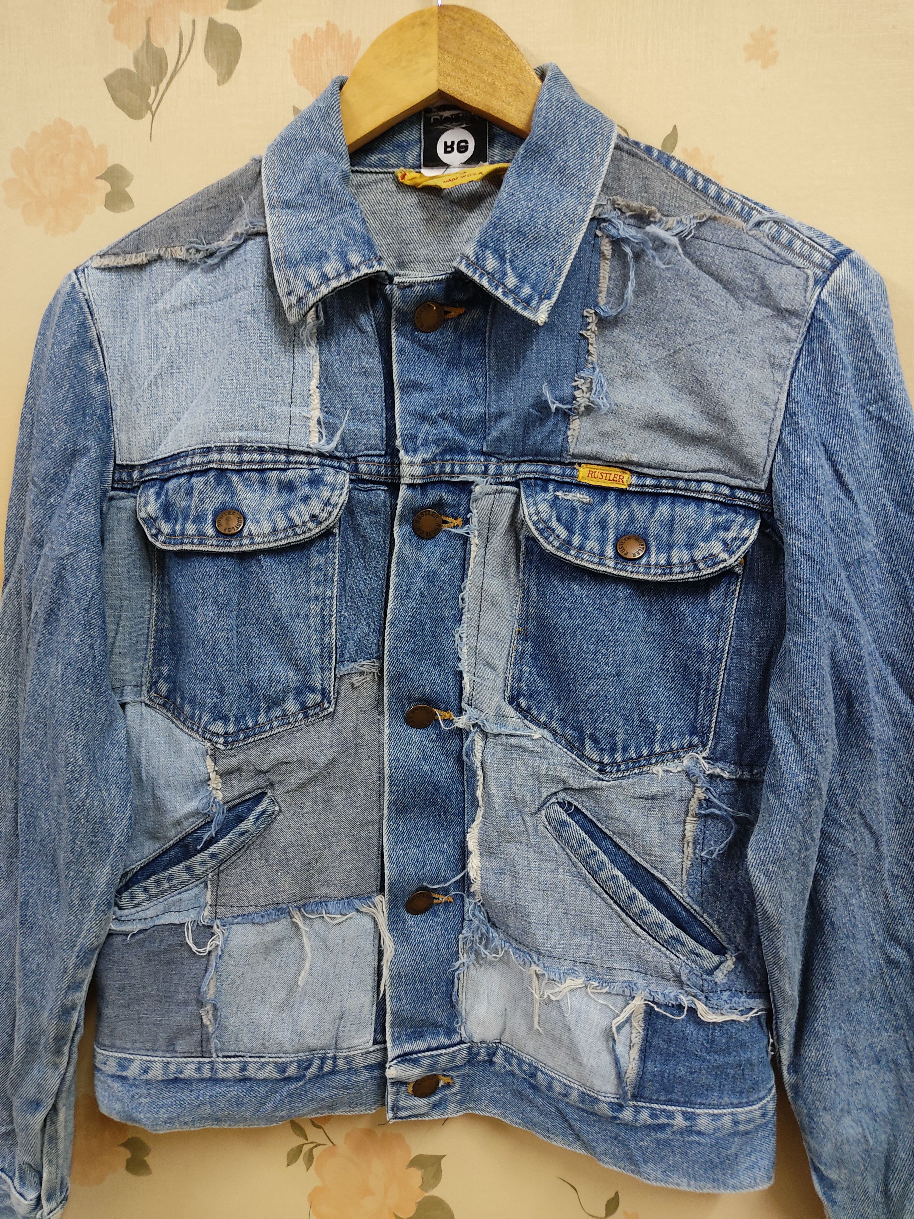 Rustler × Vintage Vintage RUSTLER PATCHWORK JACKET Size US S / EU 44-46 / 1 - 4 Thumbnail