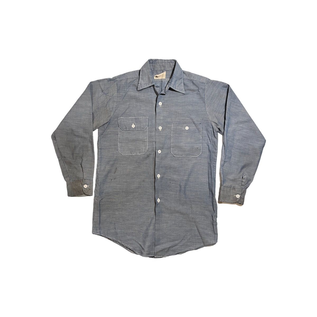 Vintage 60s Selvedge Chambray Montgomery Ward Work Shirt | Grailed