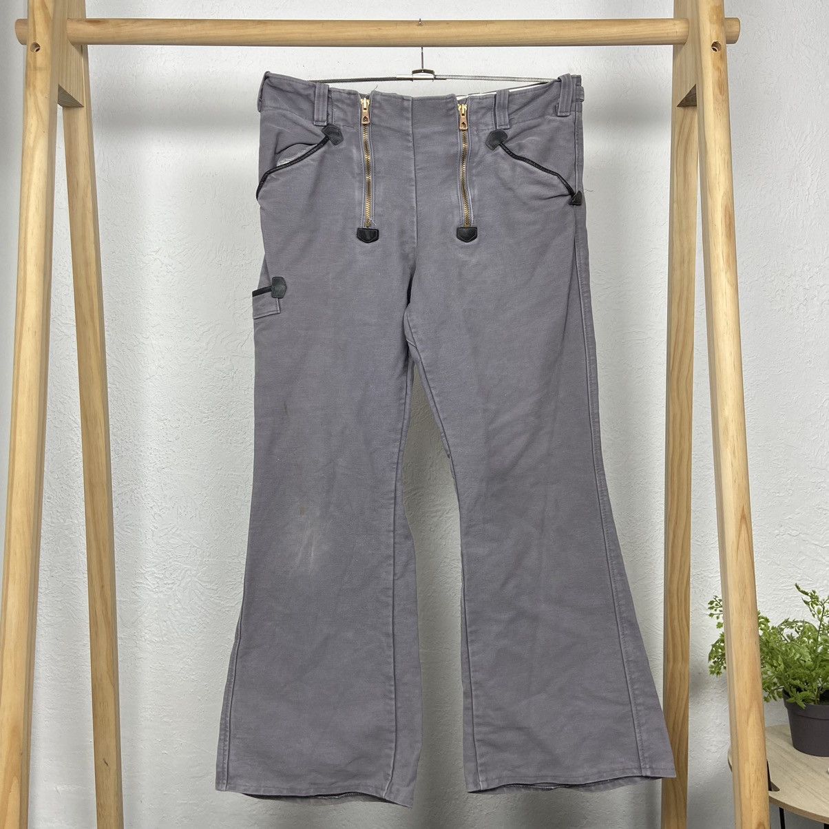 Vintage 1970s DOUBLE ZIPPER RARE ARCHIVE FADED WORK PANTS - 3201 Size US 34 / EU 50 - 1 Thumbnail