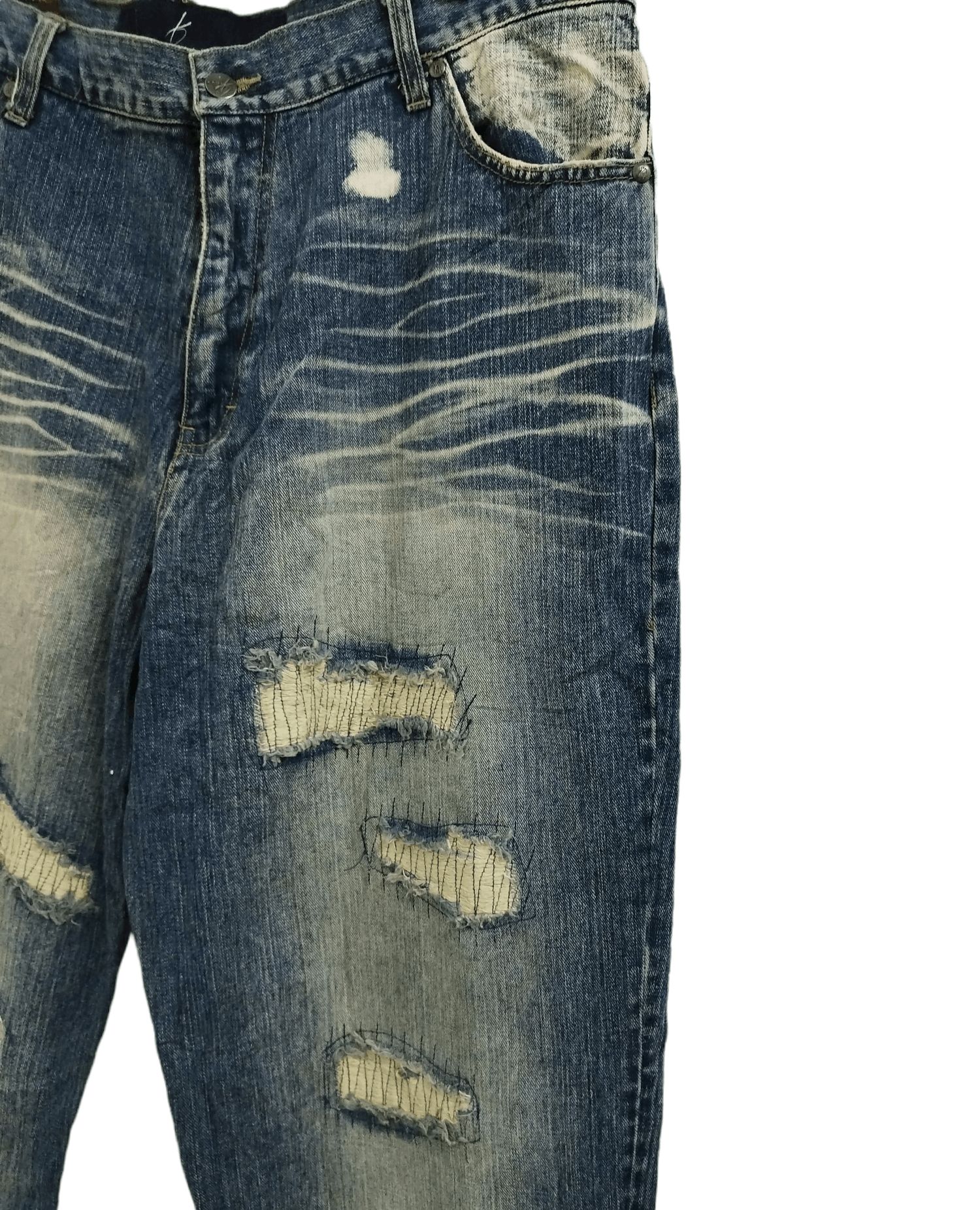 Karl Kani Vintage Karl Kani Distressed Boro Denim Jeans Size US 38 / EU 54 - 4 Thumbnail