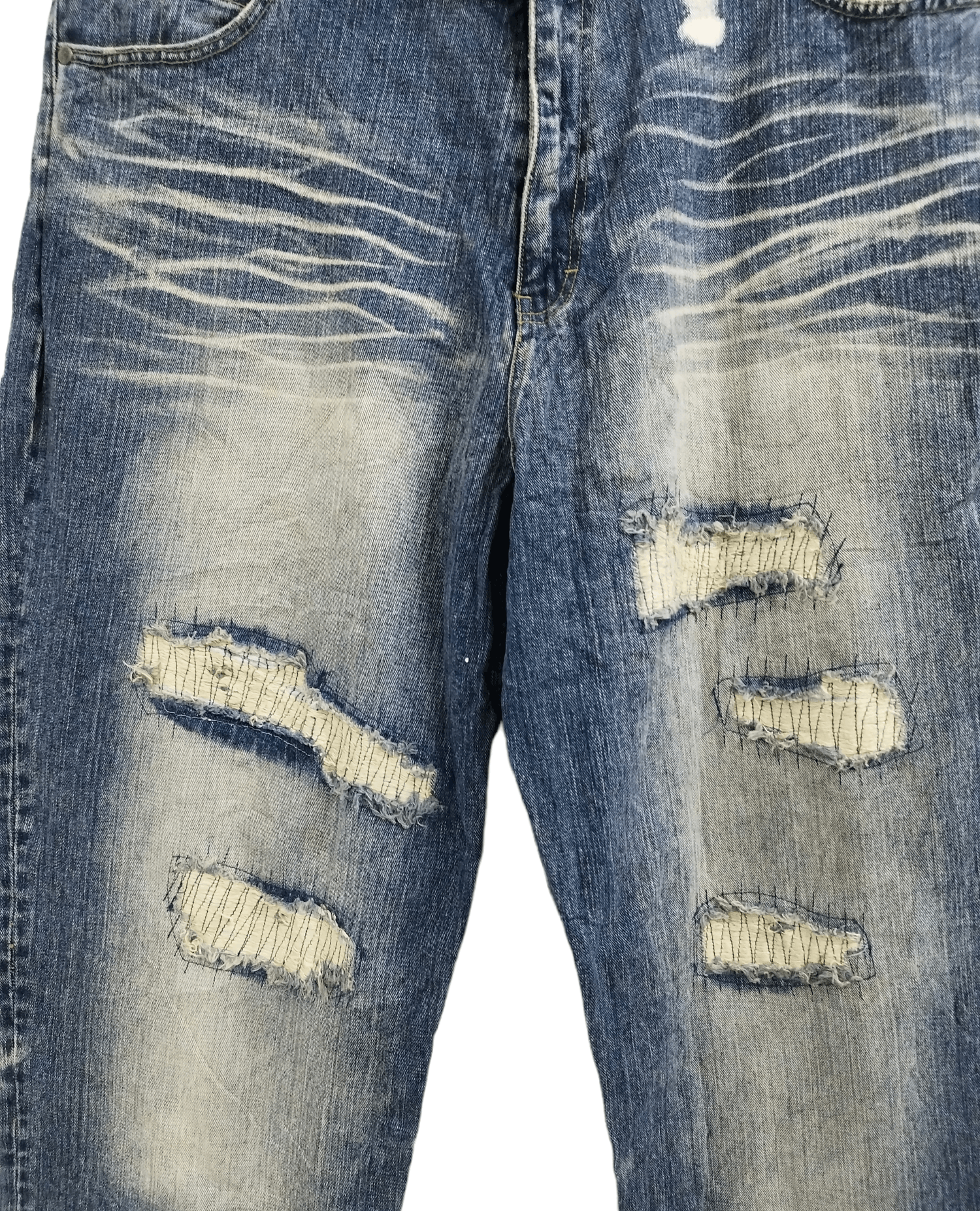 Karl Kani Vintage Karl Kani Distressed Boro Denim Jeans Size US 38 / EU 54 - 2 Thumbnail