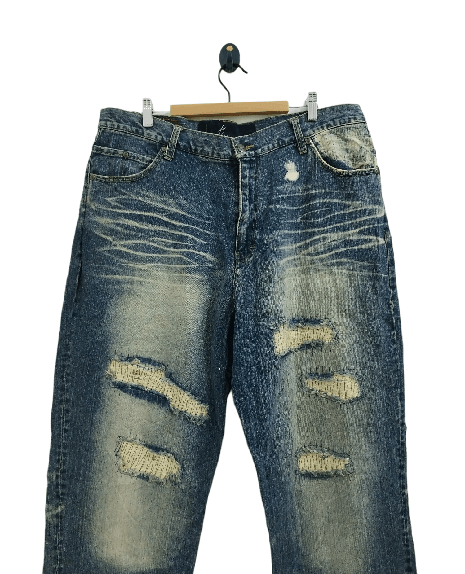 Karl Kani Vintage Karl Kani Distressed Boro Denim Jeans Size US 38 / EU 54 - 3 Thumbnail