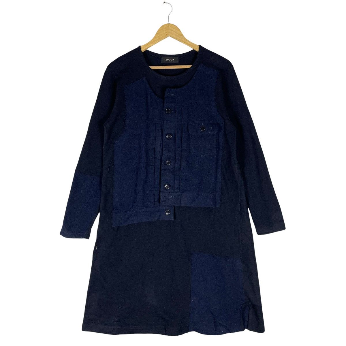 CABANE de ZUCCa × Indigo × Issey Miyake ❄️ZUCCA PATCHWORK LONGSLEEVE Size M / US 6-8 / IT 42-44 - 1 Thumbnail