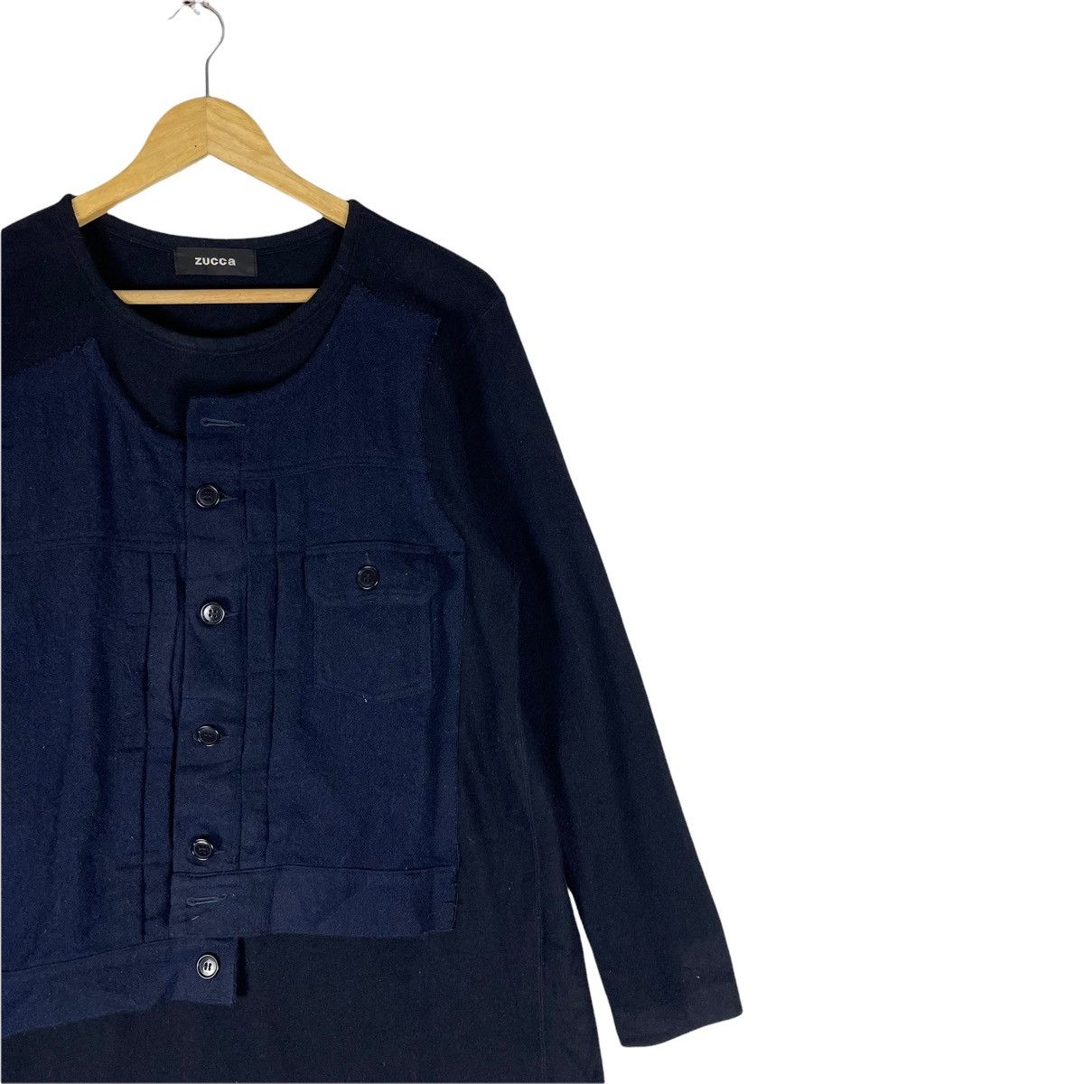 CABANE de ZUCCa × Indigo × Issey Miyake ❄️ZUCCA PATCHWORK LONGSLEEVE Size M / US 6-8 / IT 42-44 - 3 Thumbnail