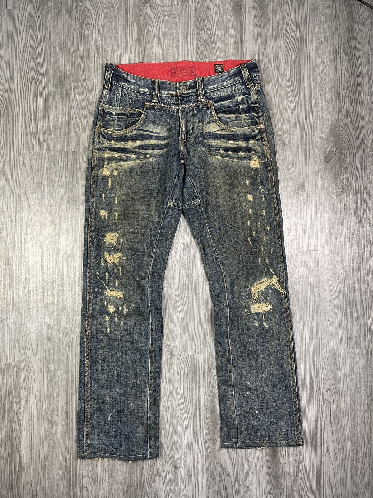 Japanese Brand BARTUCK Japan Workwear distressed denim Size US 32 / EU 48 - 1 Thumbnail