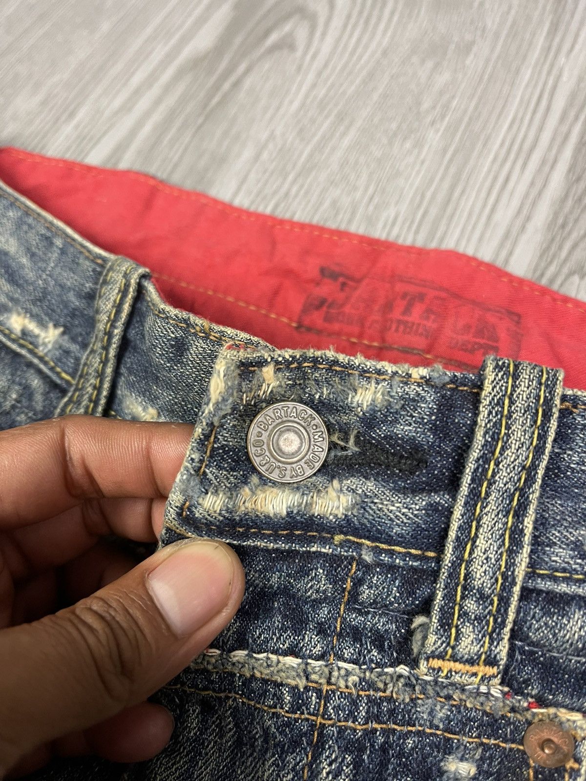 Japanese Brand BARTUCK Japan Workwear distressed denim Size US 32 / EU 48 - 5 Thumbnail