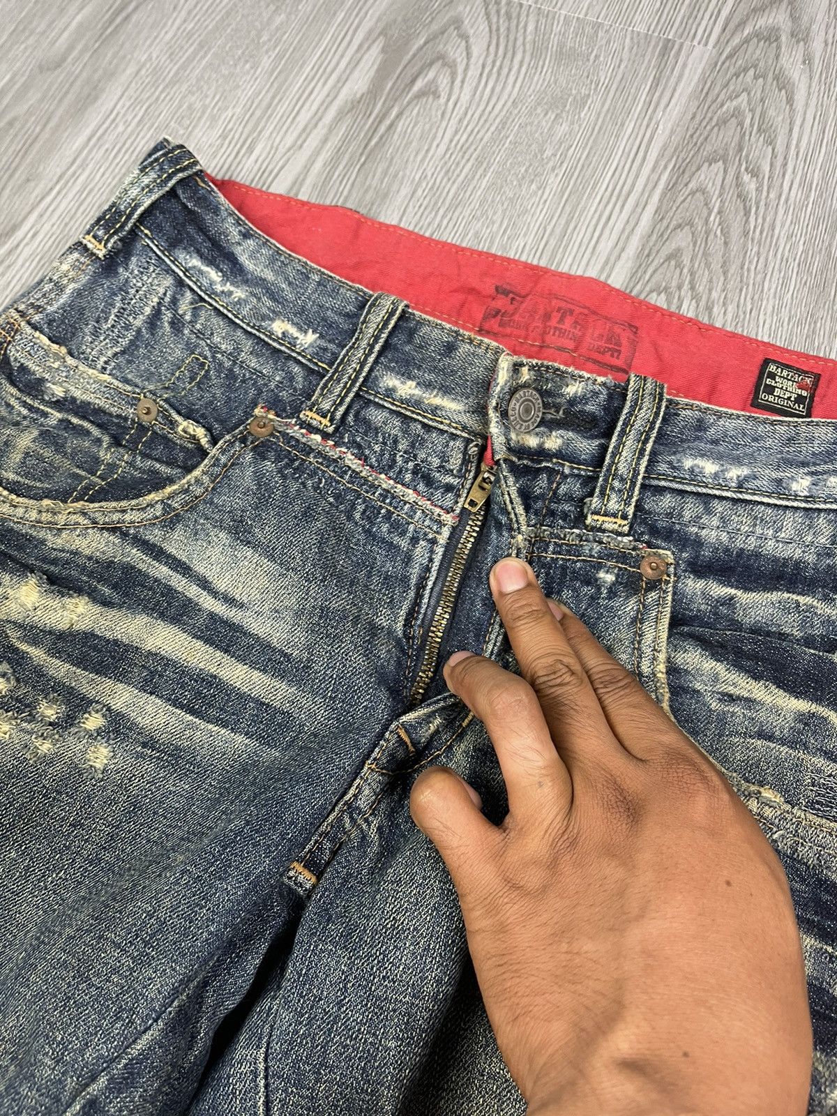 Japanese Brand BARTUCK Japan Workwear distressed denim Size US 32 / EU 48 - 7 Thumbnail