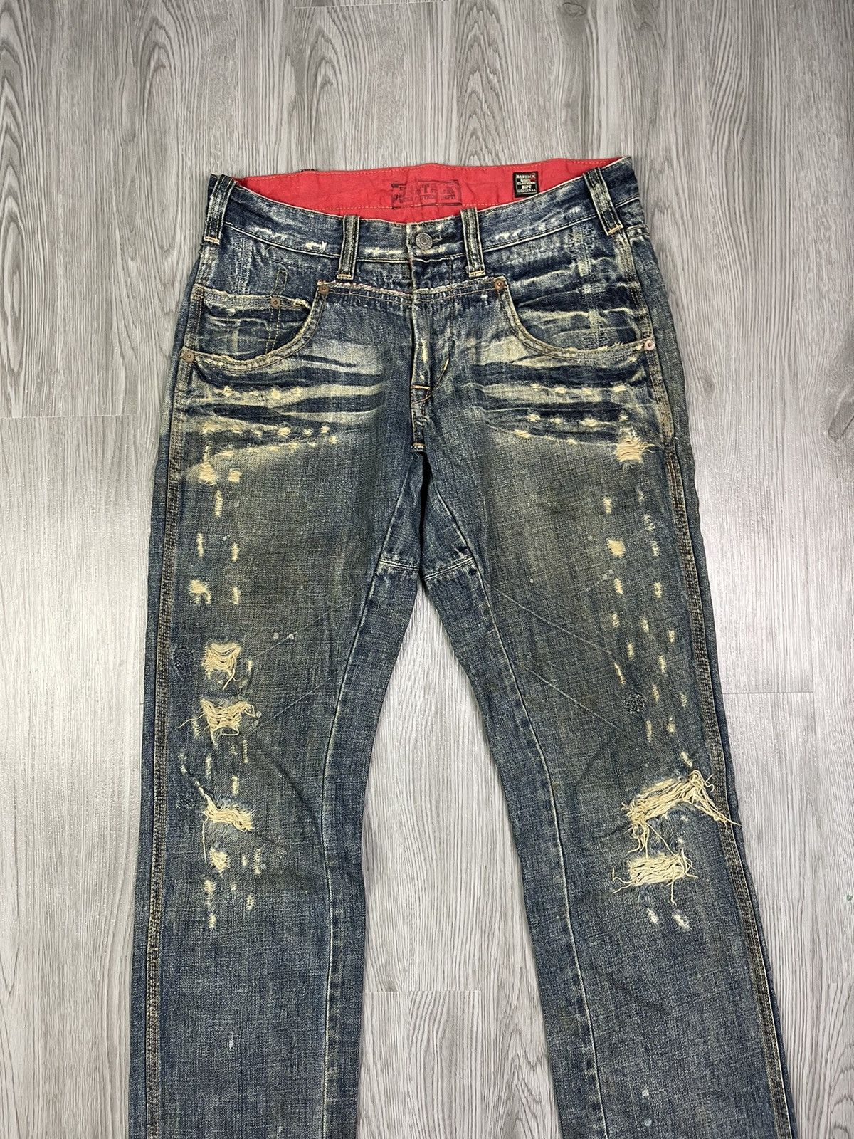 Japanese Brand BARTUCK Japan Workwear distressed denim Size US 32 / EU 48 - 2 Thumbnail