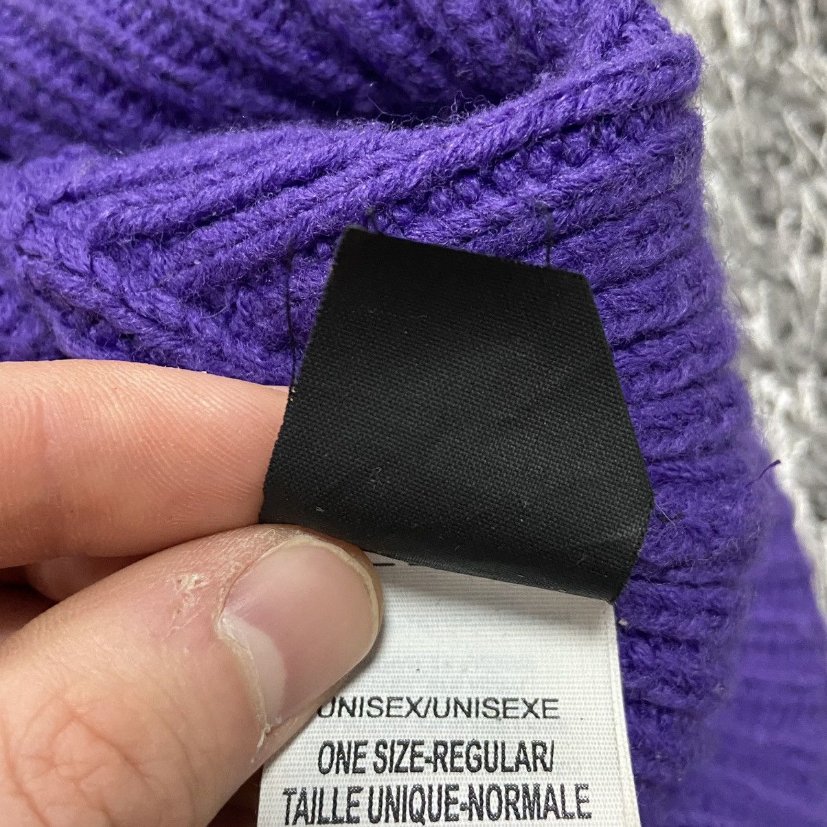 The North Face NORTH FACE Y2K GORPCORE PURPLE KNITTED BEANIE HAT - № 4143 Size ONE SIZE - 6 Thumbnail