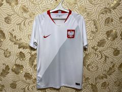 Poland EURO 2012 Away Jersey #9 Lewandowski Nike Red Shirt Size S Football  Kit