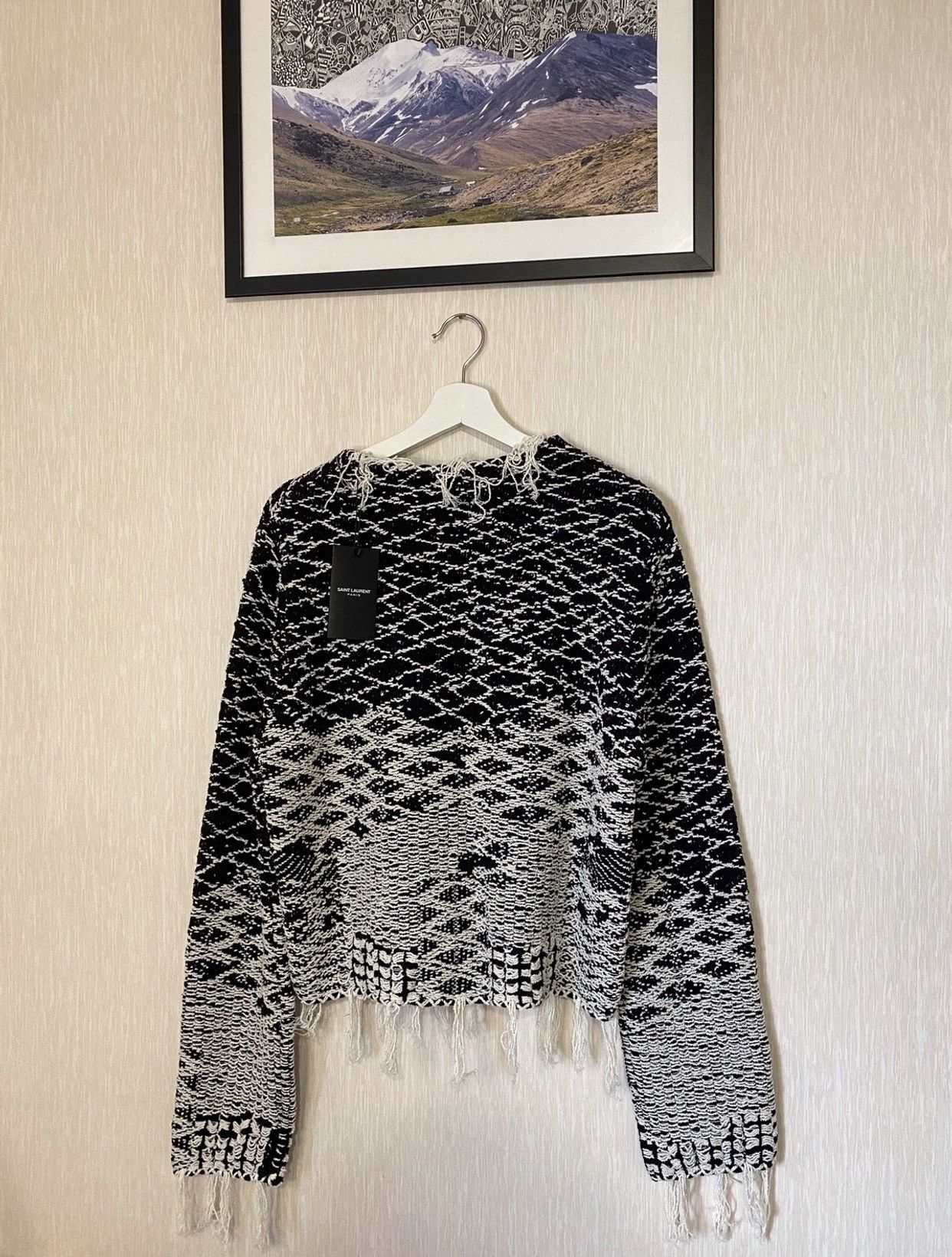 Saint Laurent Paris RARE GRAIL saint Laurent distressed sweater Size US M / EU 48-50 / 2 - 7 Thumbnail