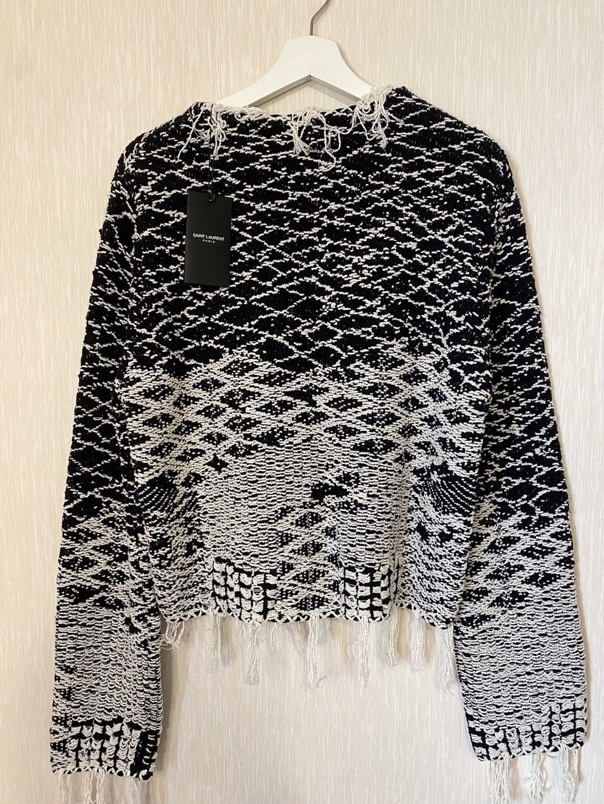 Saint Laurent Paris RARE GRAIL saint Laurent distressed sweater Size US M / EU 48-50 / 2 - 2 Thumbnail
