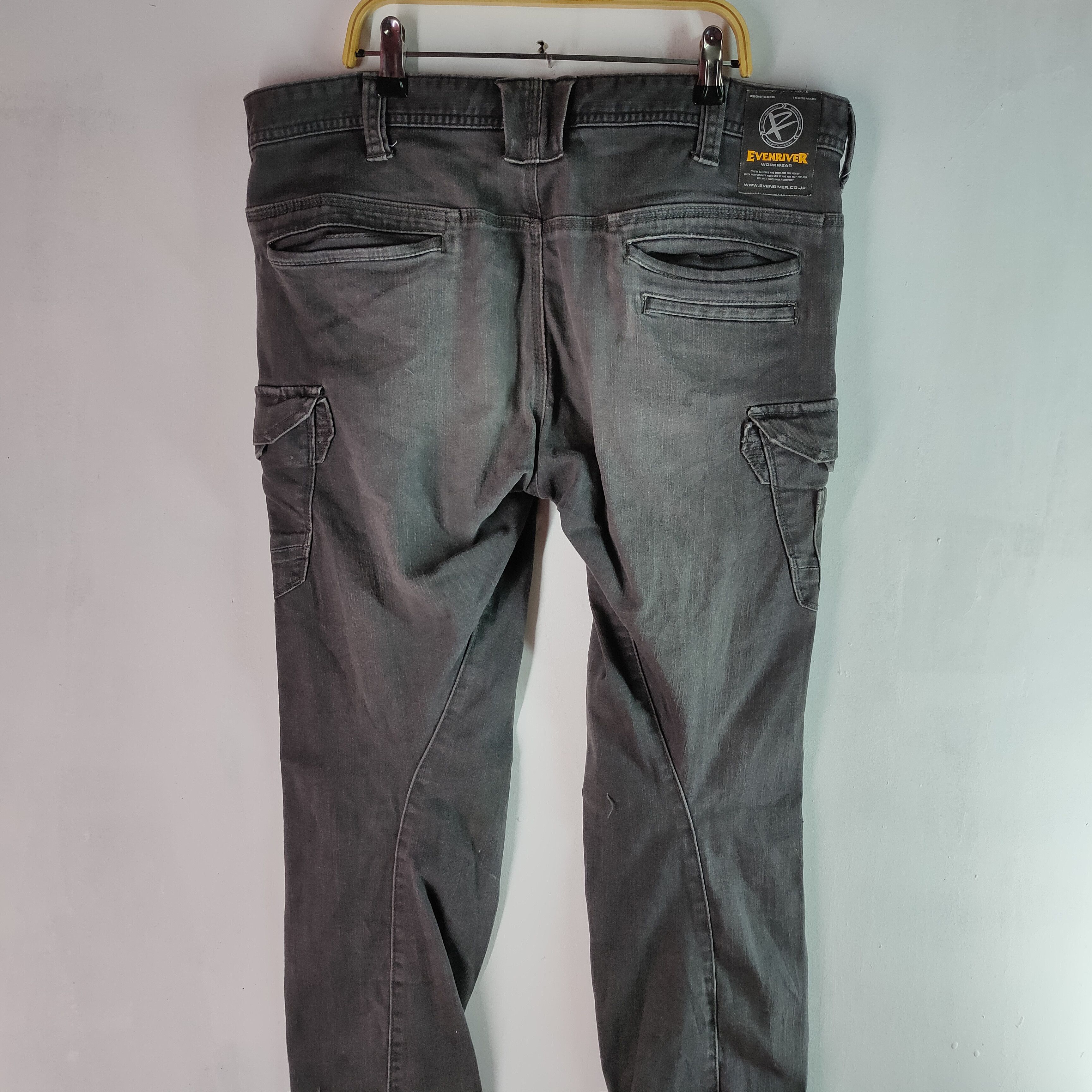 Japanese Brand EVENRIVER WORKWEAR Multi Side Pocket Slimfit Brand Pant Size US 36 / EU 52 - 6 Thumbnail