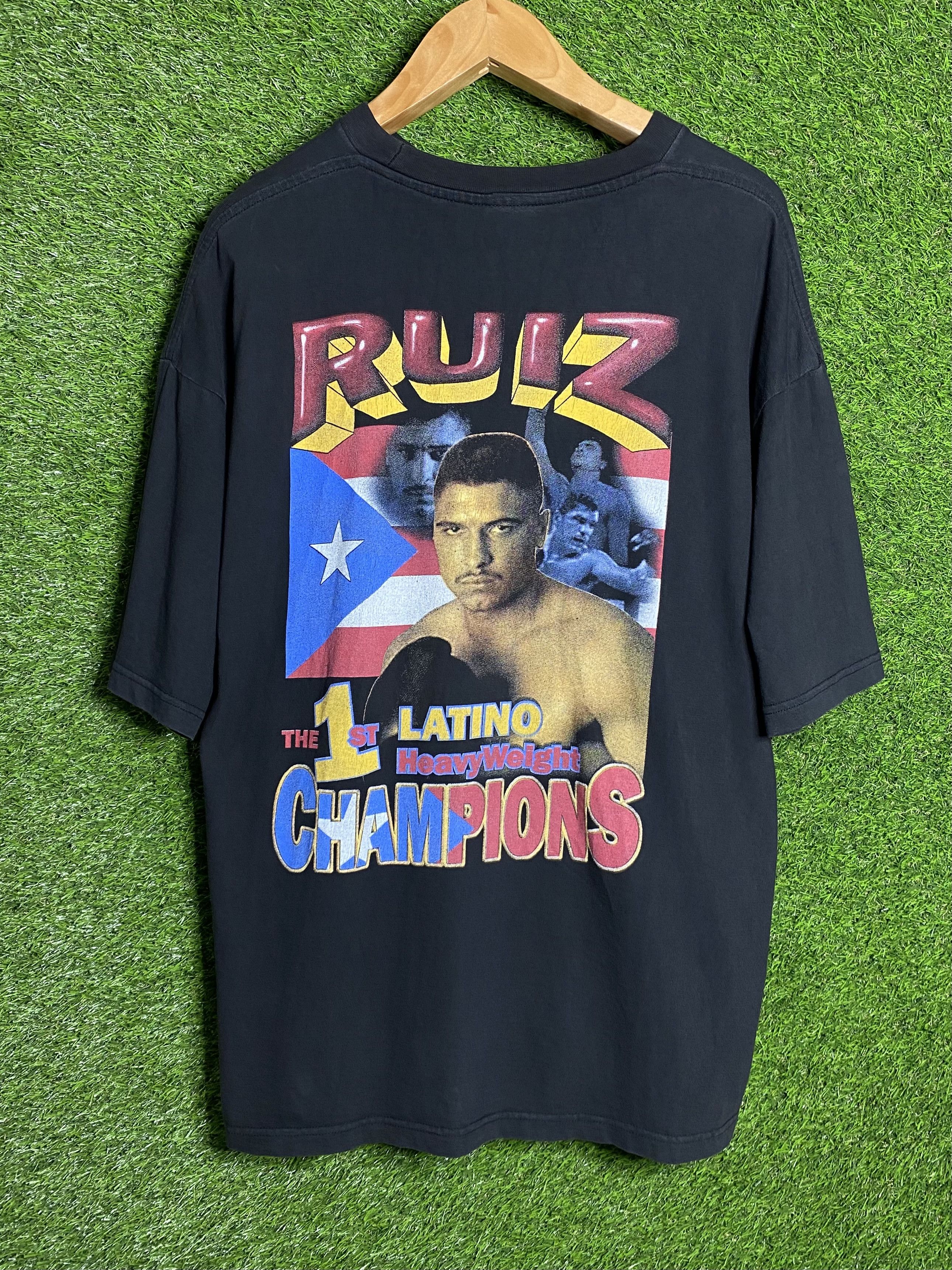 Rap Tees Vintage 90s john ruiz world champion bootleg rap tee shirt Size US XL / EU 56 / 4 - 1 Thumbnail