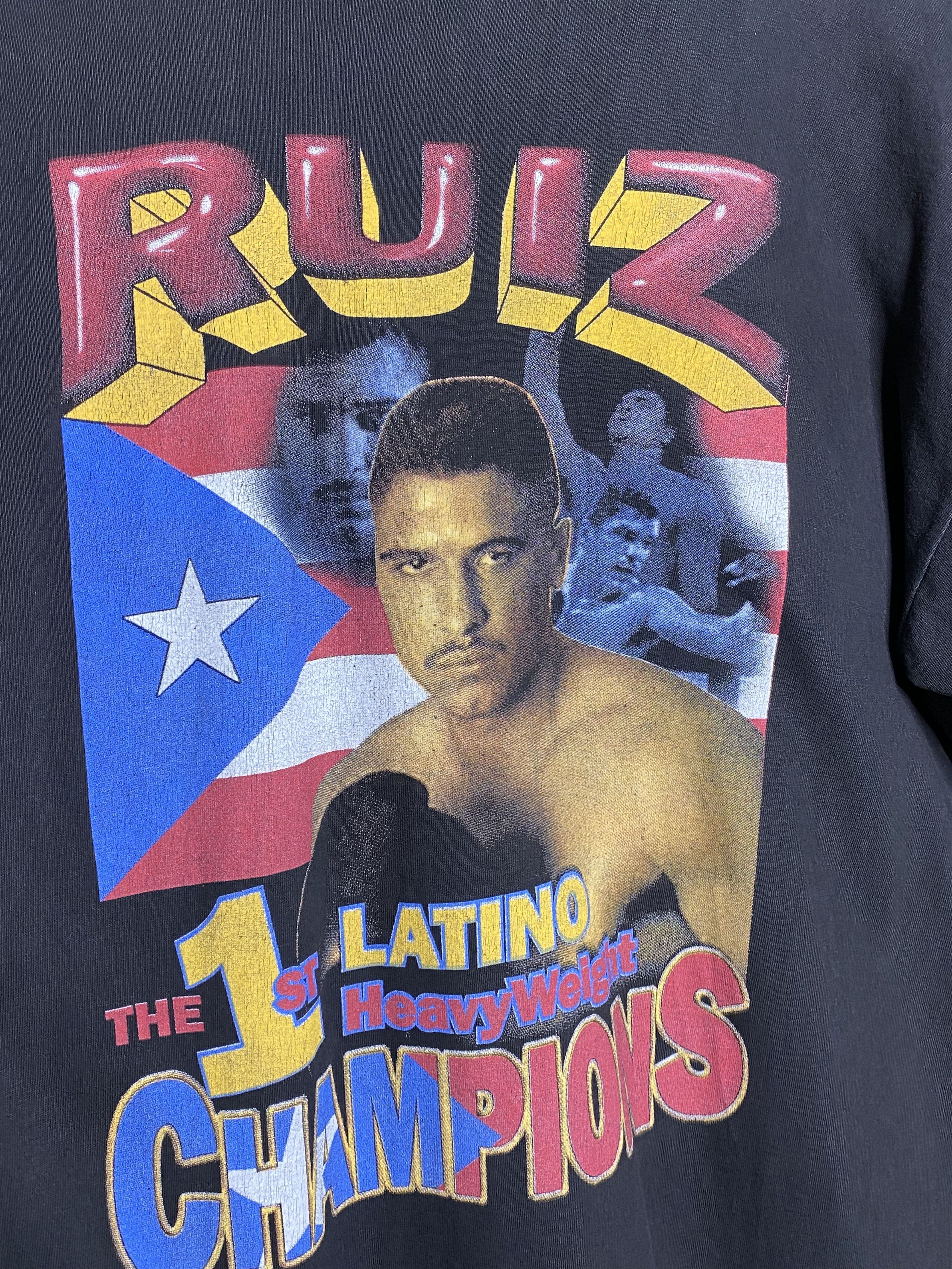 Rap Tees Vintage 90s john ruiz world champion bootleg rap tee shirt Size US XL / EU 56 / 4 - 4 Thumbnail