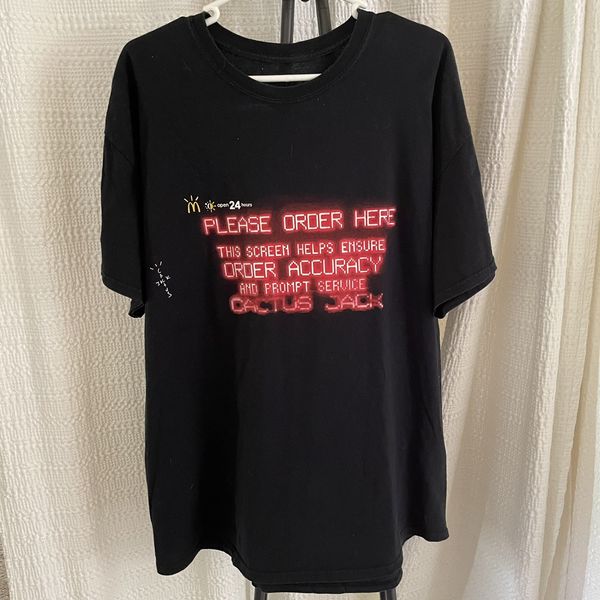 Travis Scott Travis Scott x McDonald's Order Here T-Shirt Black ...