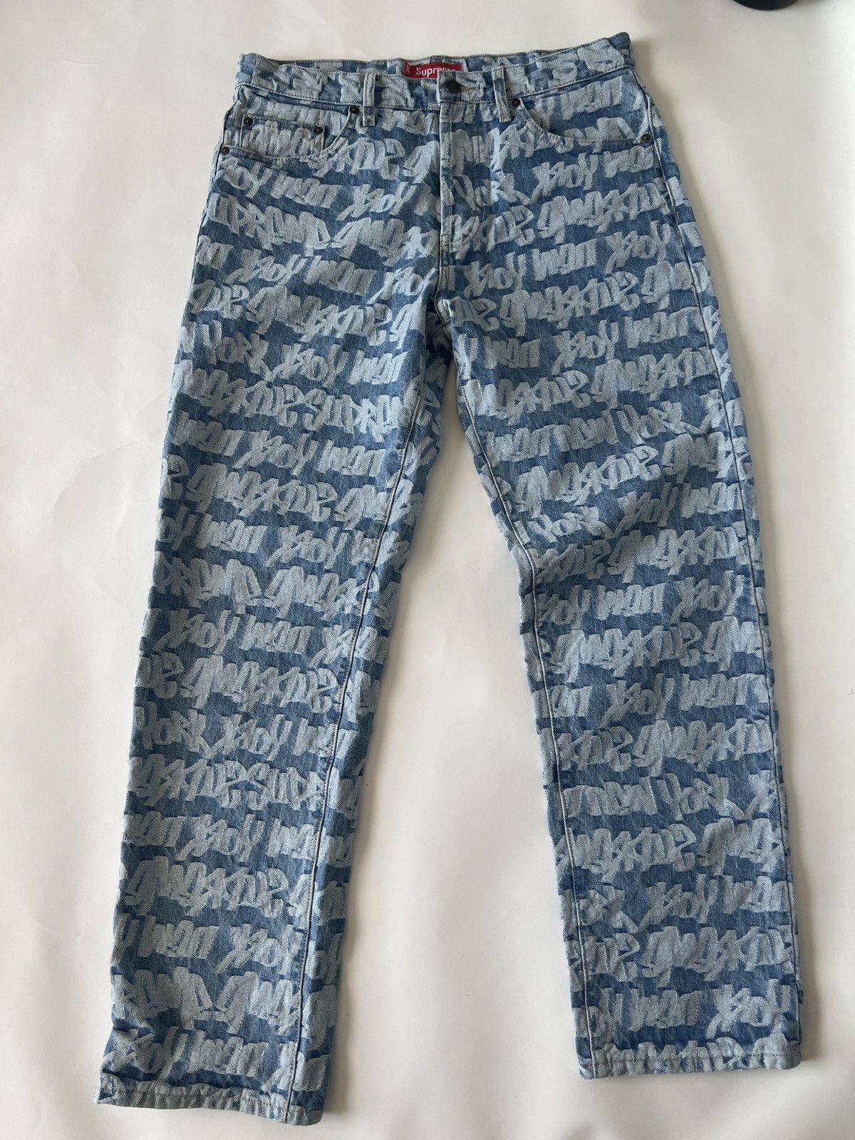 Supreme Supreme Fat Tip Jacquard Regular Jeans | Grailed
