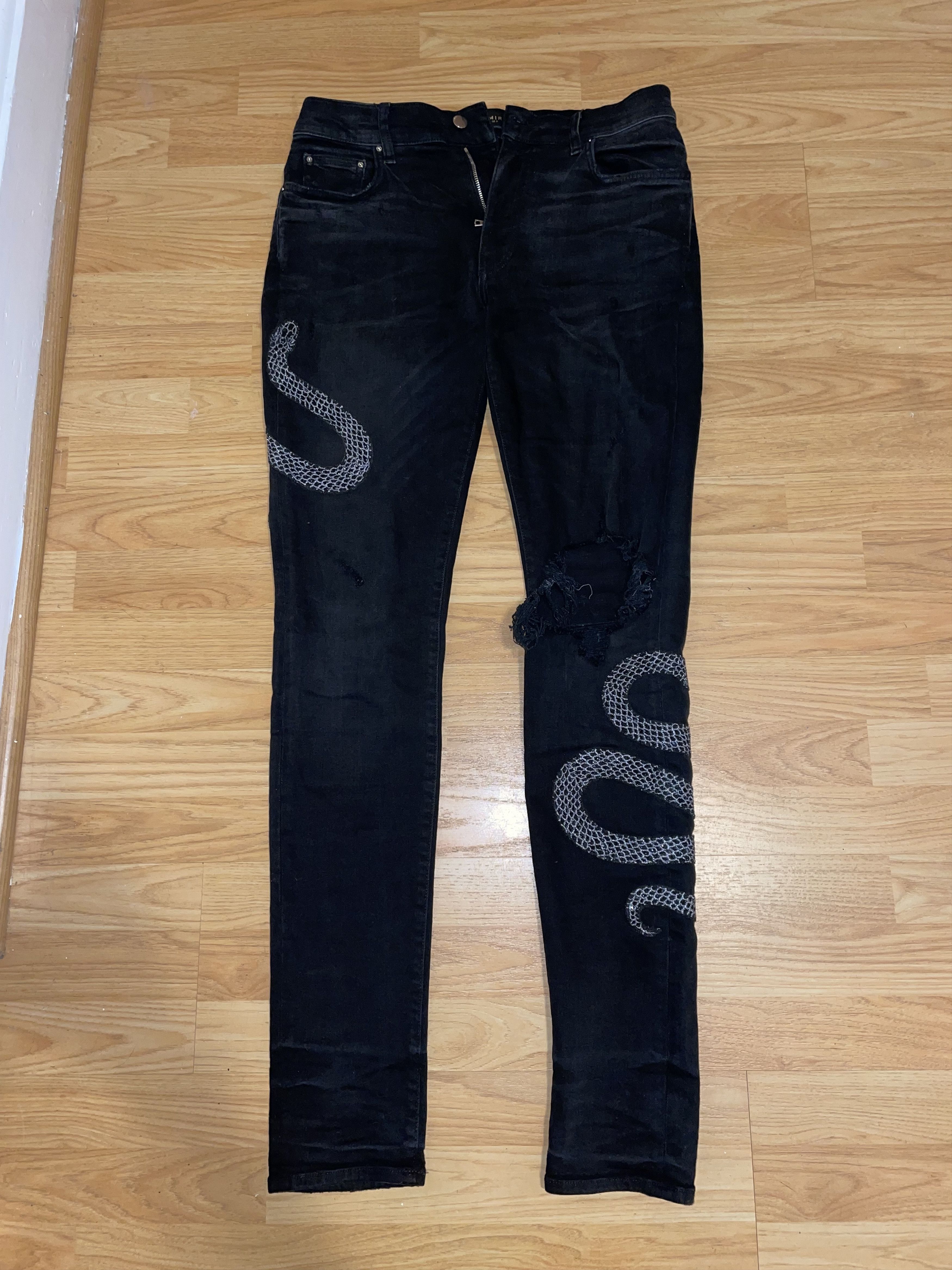 Amiri best sale snakeskin jeans