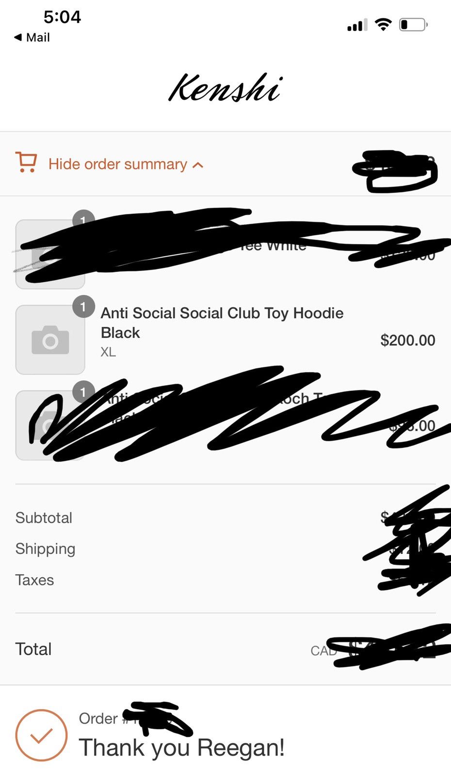 Anti Social Social Club Anti Social Social Club Black Hoodie Size US XL / EU 56 / 4 - 6 Thumbnail