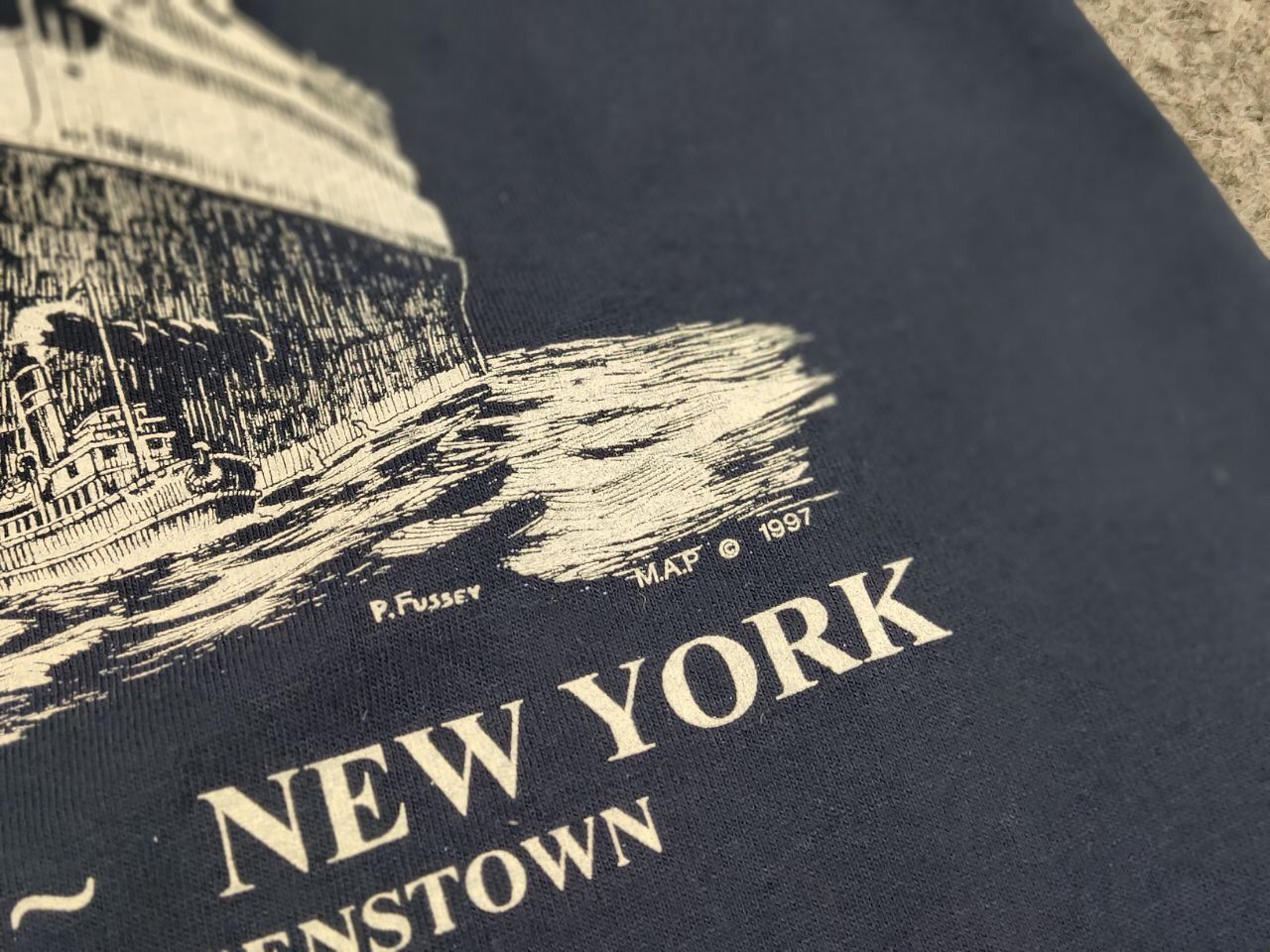 Vintage Vintage 97's Titanic White Star Line Navy Print Tee T-Shirt Size US L / EU 52-54 / 3 - 10 Thumbnail