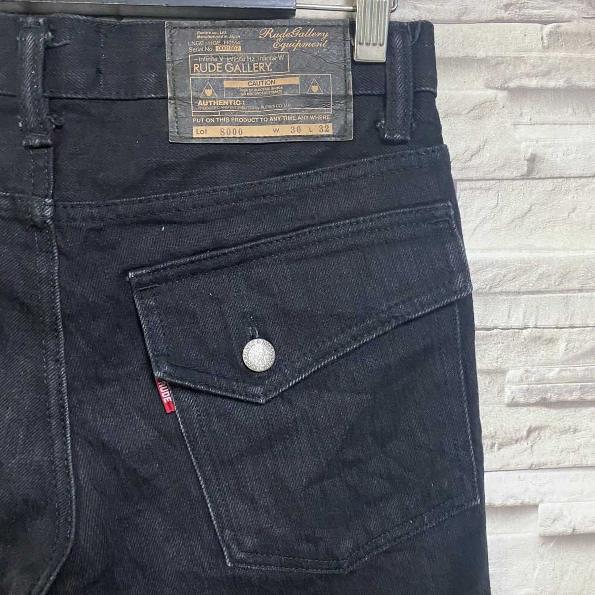 RUDE GALLERY Rude Gallery Lot 8000 Black Jeans Flap Pocket Size US 30 / EU 46 - 11 Thumbnail