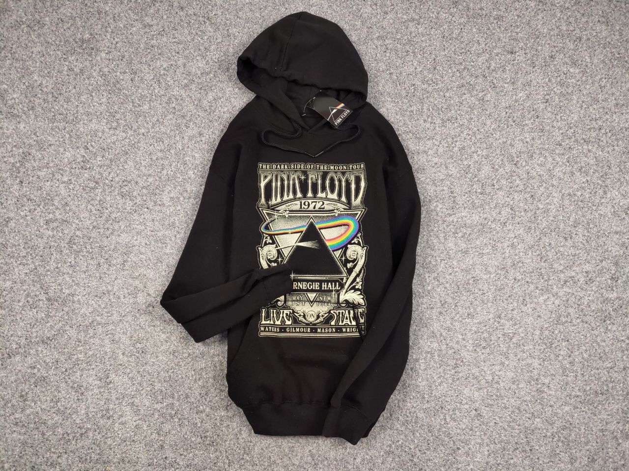 Band Tees Vintage Pink Floyd Carnegie Hall Posters Black Blank Hoodie Size US M / EU 48-50 / 2 - 11 Thumbnail