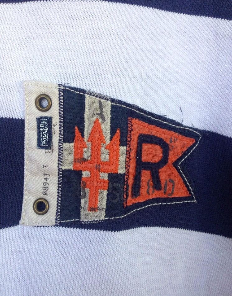 Polo Ralph Lauren Polo By Ralph Lauren Flag Design Short Sleeve Rugby Shirt Size US XL / EU 56 / 4 - 3 Thumbnail