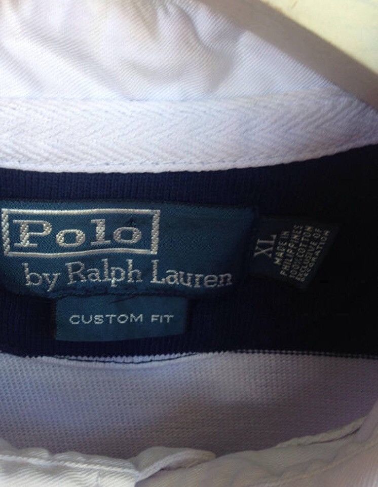 Polo Ralph Lauren Polo By Ralph Lauren Flag Design Short Sleeve Rugby Shirt Size US XL / EU 56 / 4 - 5 Thumbnail