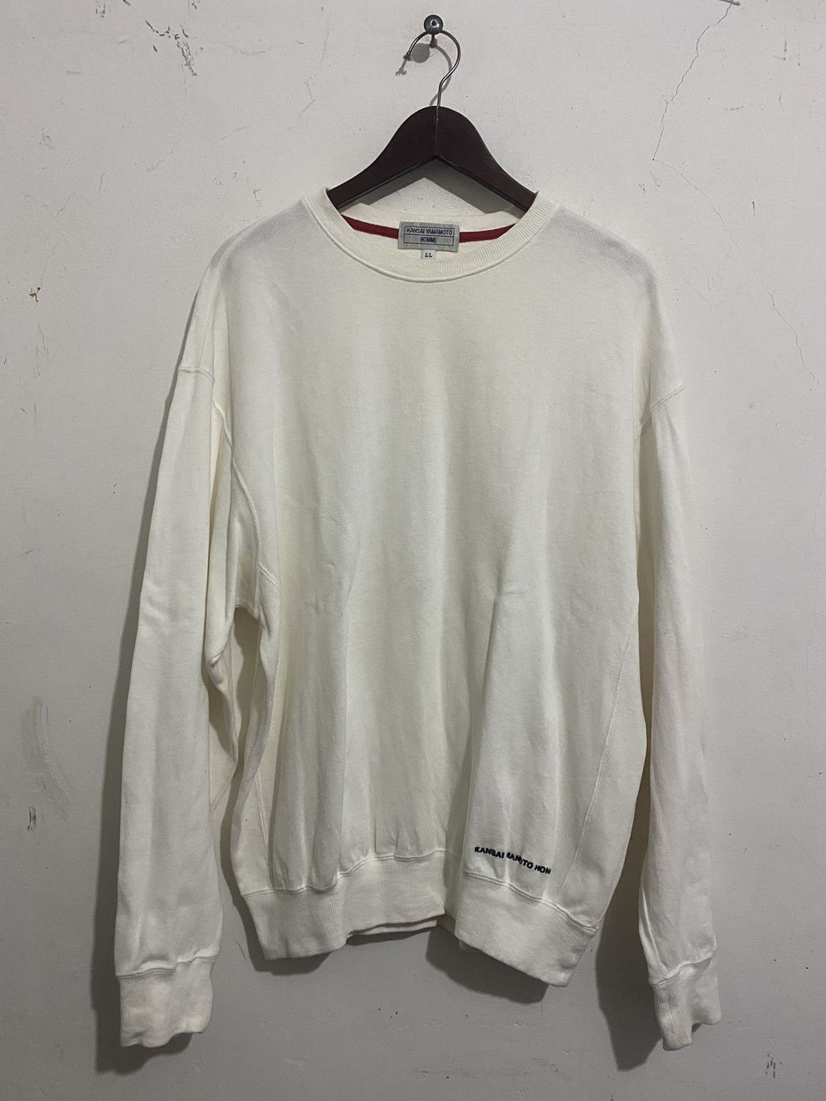 Japanese Brand 💸OPEN OFFER💸Kansai Yamamoto Homme White Sweatshirt Size US L / EU 52-54 / 3 - 1 Thumbnail