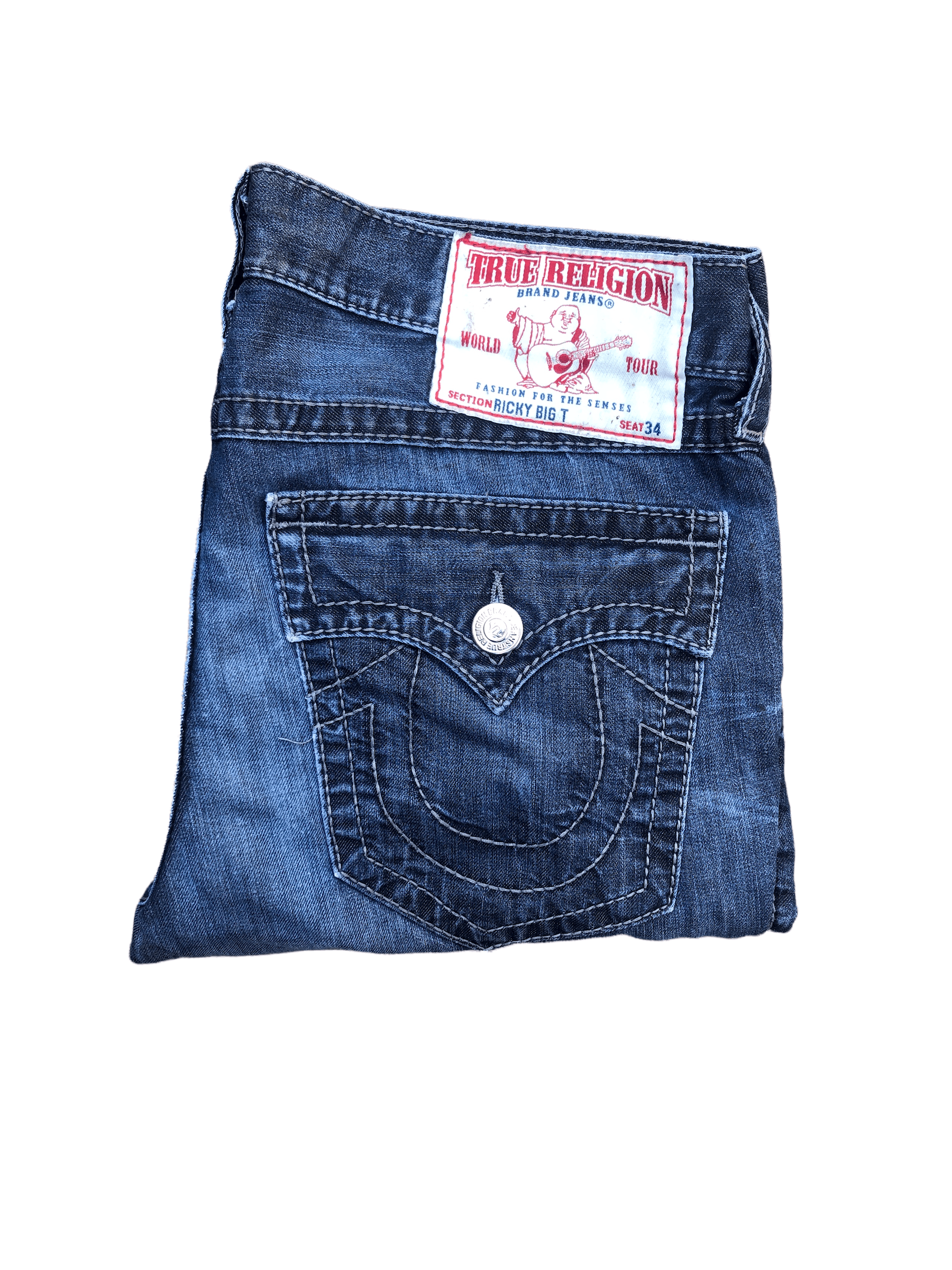 Vintage True Religion Jeans Size 36 RICKY BIG T Blue
