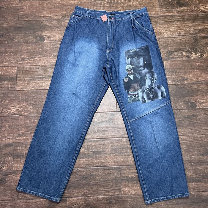 Makaveli Makaveli Tupac Shakur 2pac Baggy Denim Jeans | Grailed