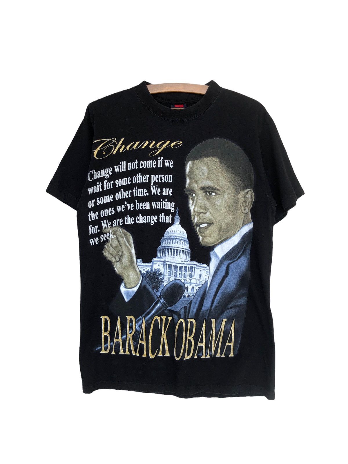 President's SICK🔥Y2K Barrack Obama "Change" Manifesto Shirt Size US L / EU 52-54 / 3 - 2 Thumbnail