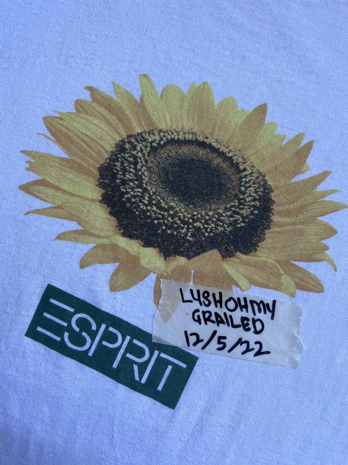 Esprit White Tee Sunflower Vintage