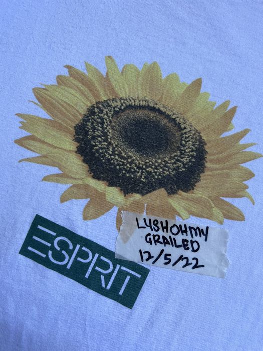 Vintage Esprit White Tee Sunflower Vintage | Grailed