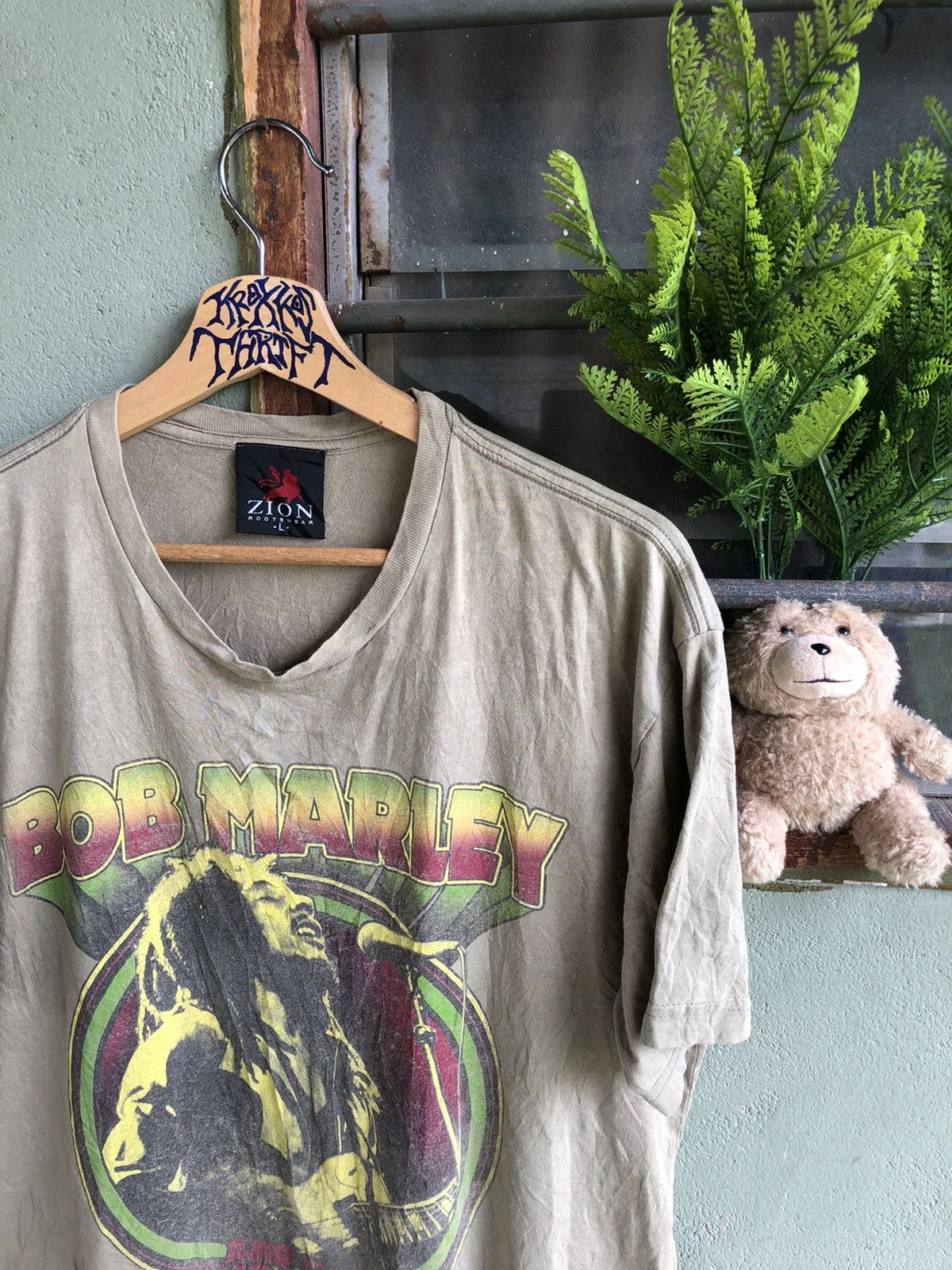 Band Tees × Bob Marley × Zion Rootswear 🔥Vintage Bob Marley Zion Big Logo Tees Y2K Size US L / EU 52-54 / 3 - 1 Thumbnail