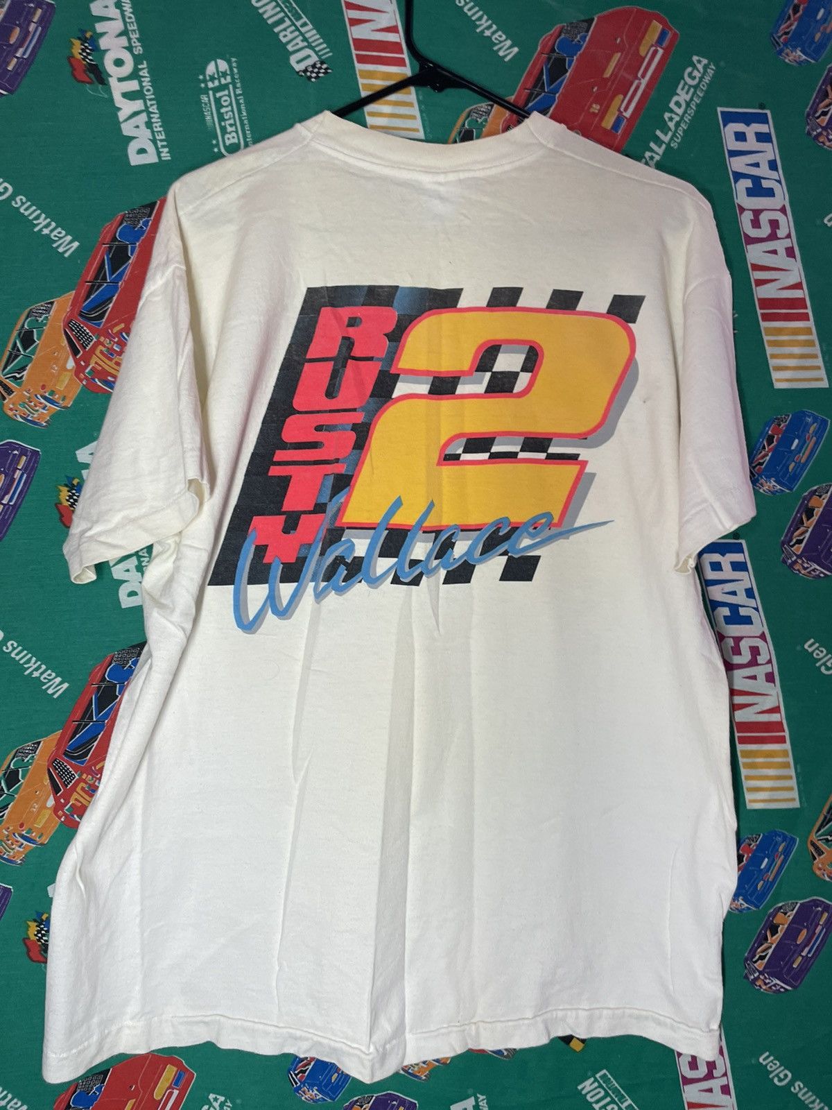 NASCAR × Vintage 1993 Rusty Wallace Miller Lite NASCAR Single Stitch T Shirt Size US XL / EU 56 / 4 - 2 Thumbnail
