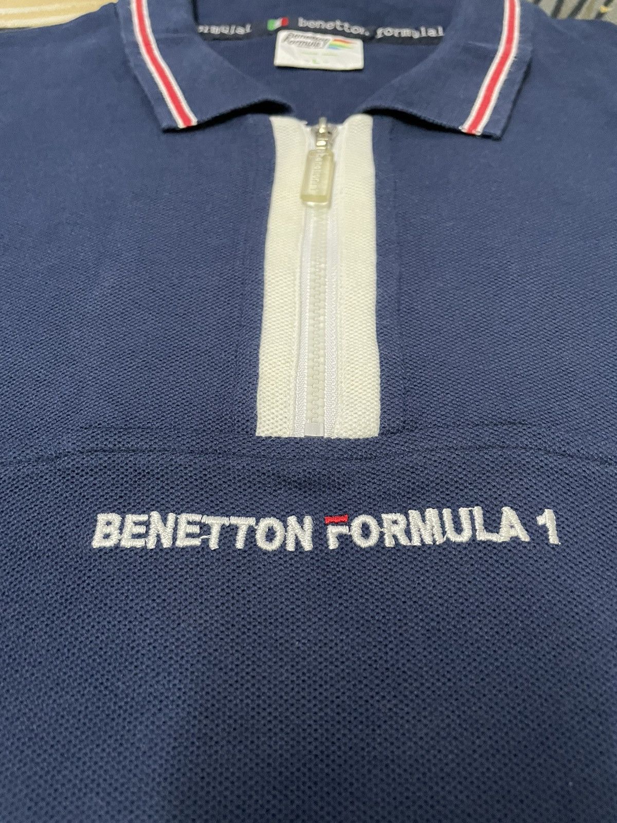 Benetton × Vintage Vintage Benetton Formula 1 Polo Shirt Size US L / EU 52-54 / 3 - 2 Thumbnail