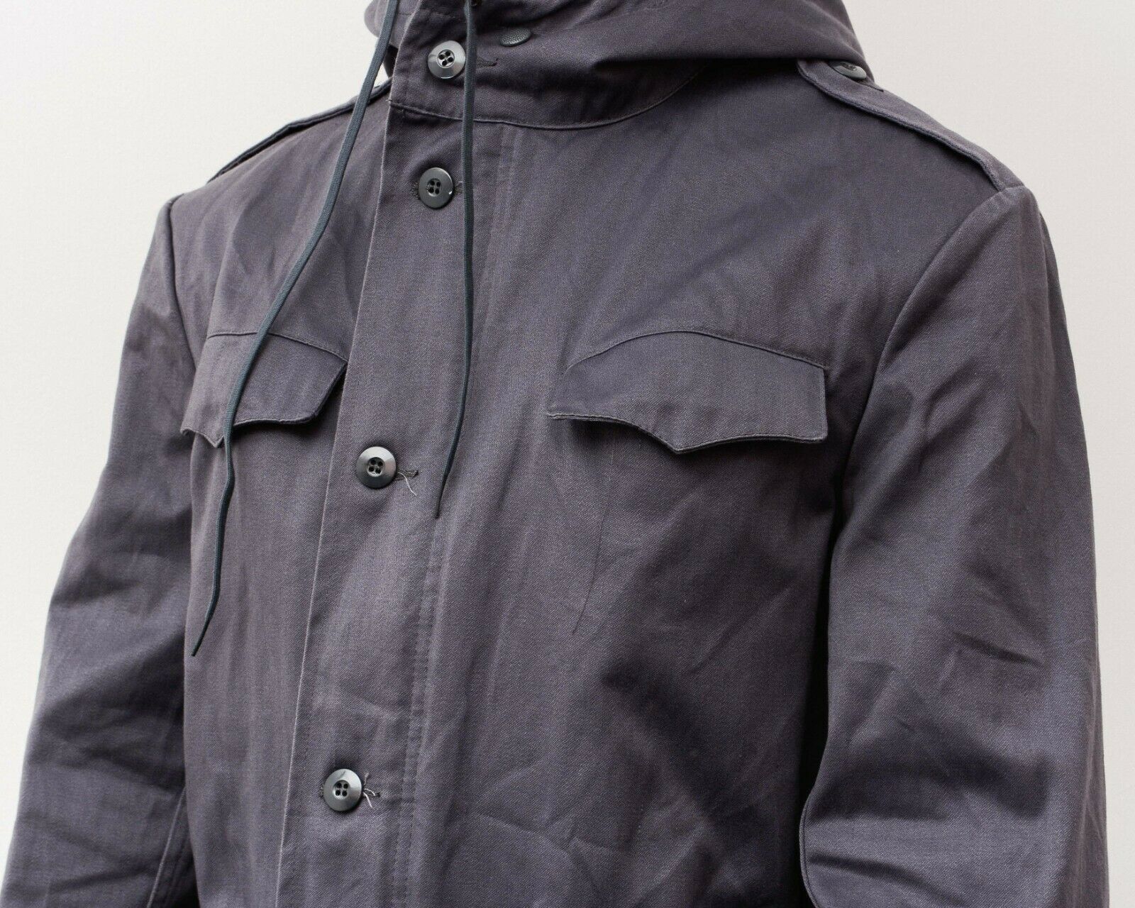 Vintage GERMAN PARKA Army UK 36 Jacket Rain Coat EU 46 Hooded Size US XS / EU 42 / 0 - 5 Thumbnail