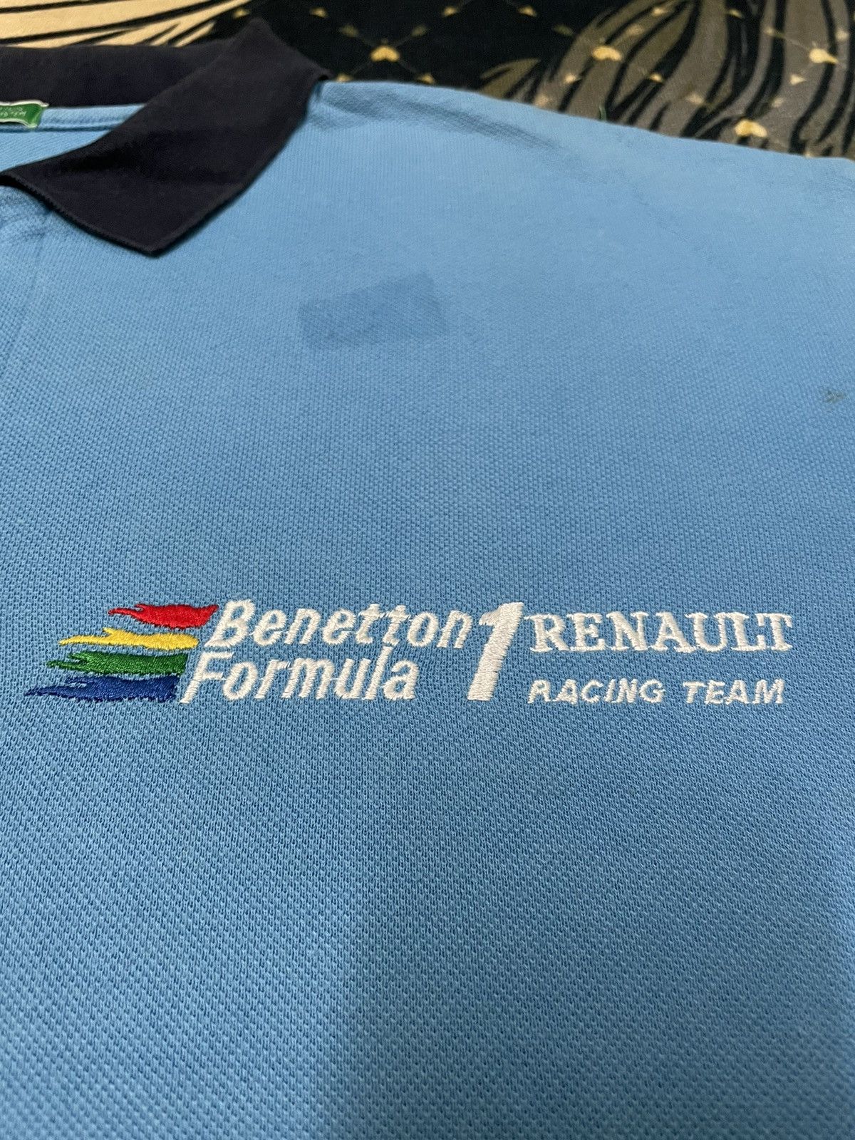 Benetton × Vintage Vintage Benetton Formula 1 Renault Racing Team Polo Shirt Size US XL / EU 56 / 4 - 2 Thumbnail