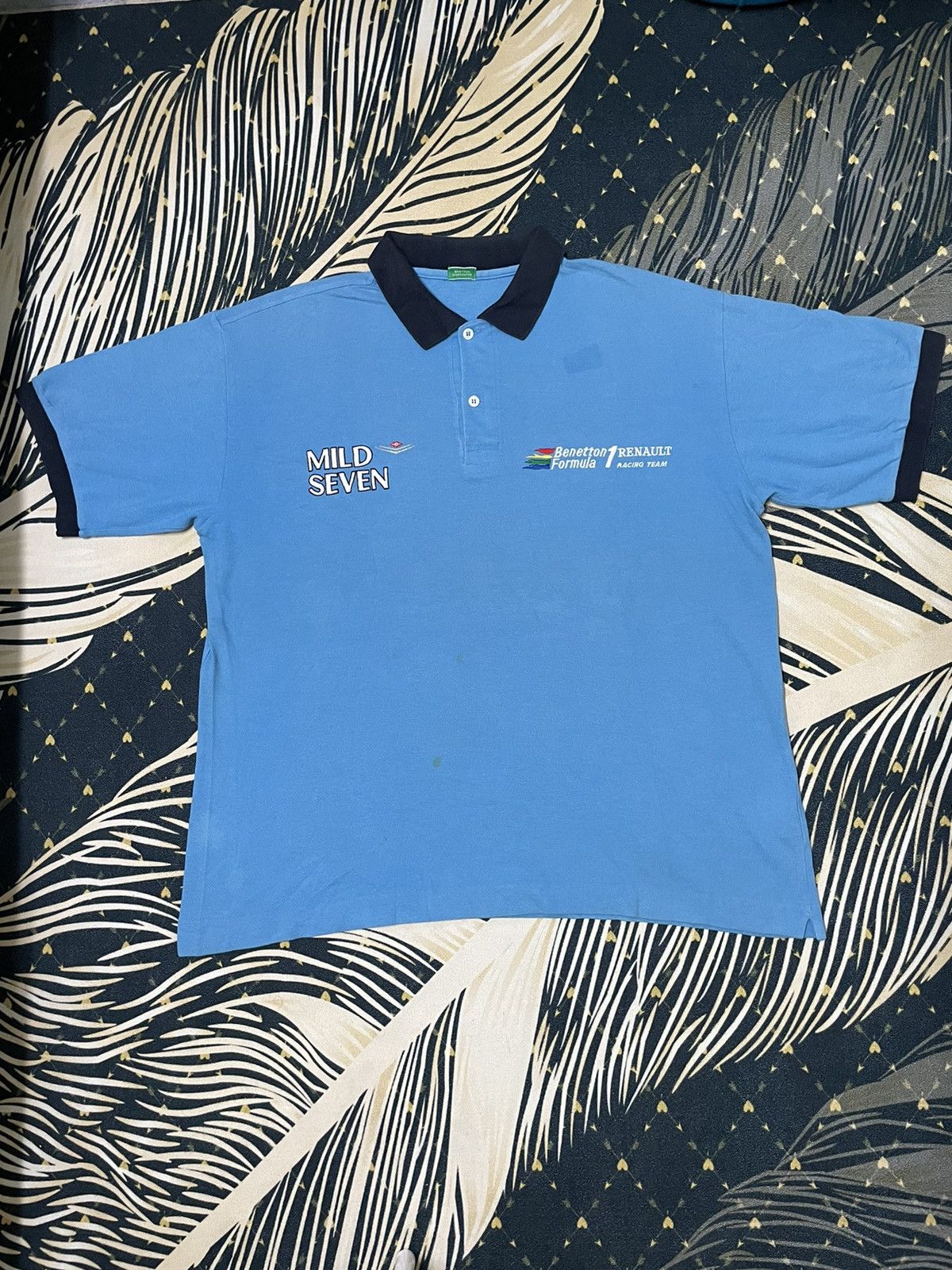 Benetton × Vintage Vintage Benetton Formula 1 Renault Racing Team Polo Shirt Size US XL / EU 56 / 4 - 1 Thumbnail