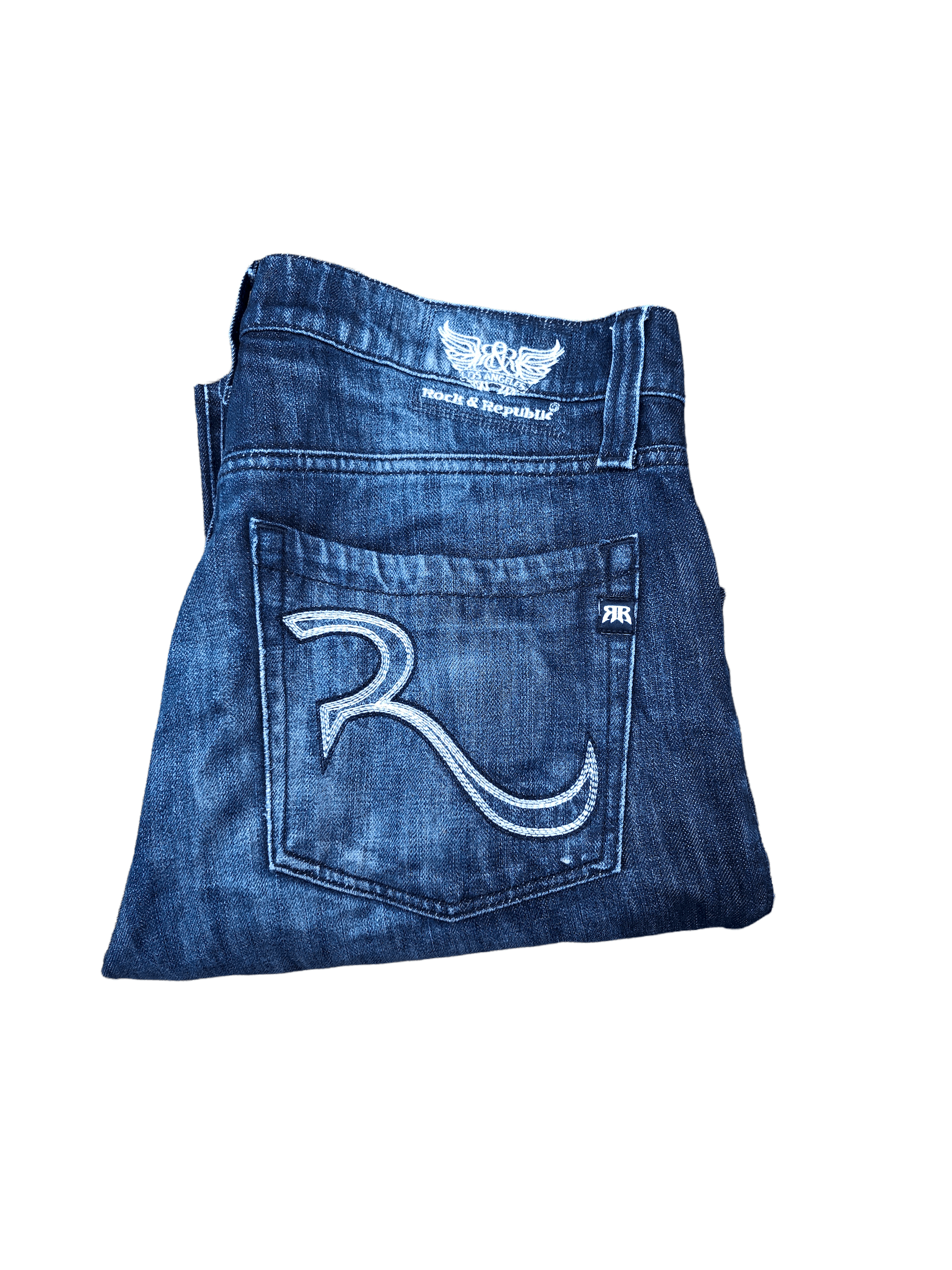 Vintage Rock & Republic Embroidered Jeans Size 36 Blue