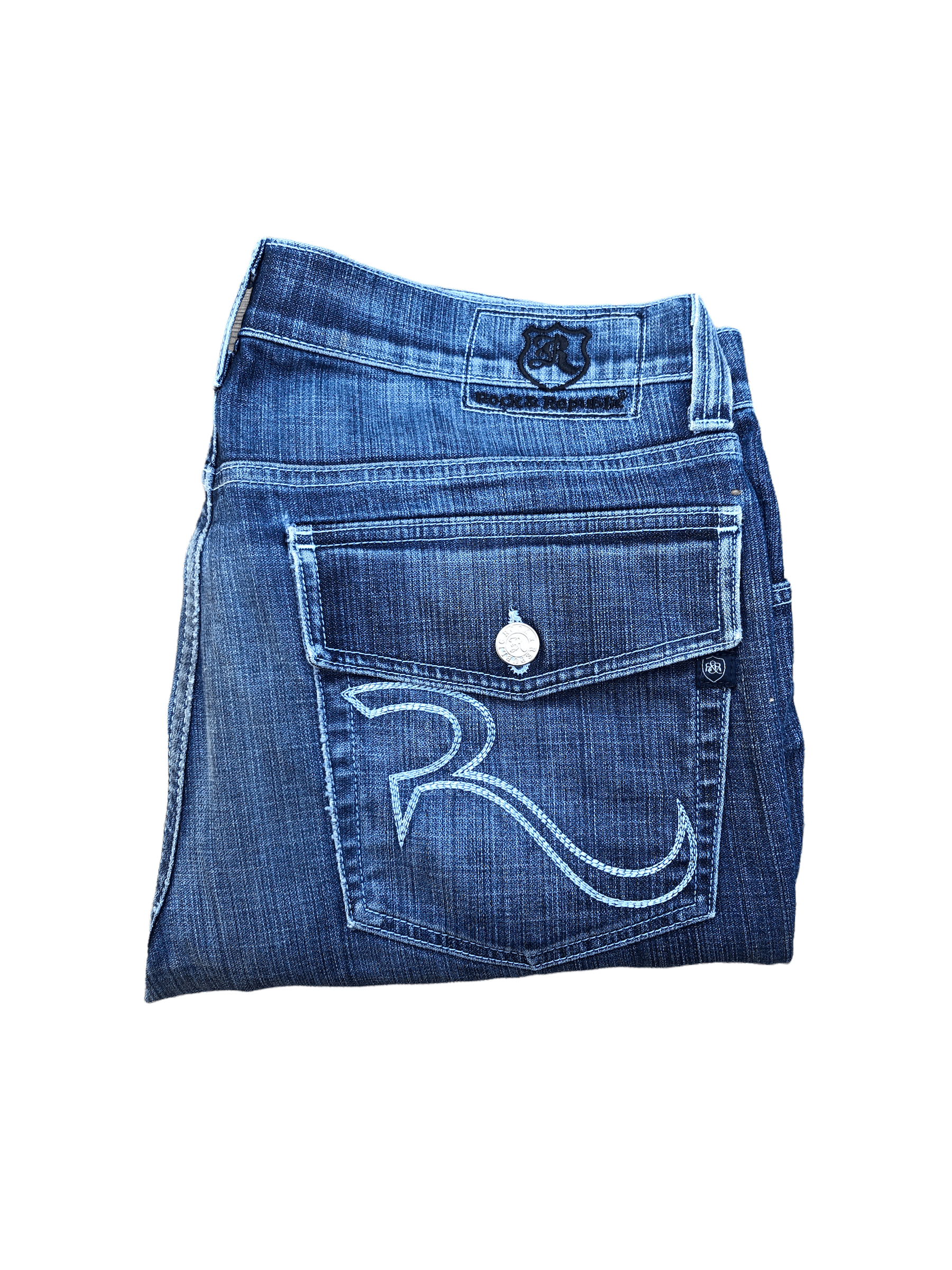 Vintage Rock & Republic Embroidered Jeans Size 36 Blue