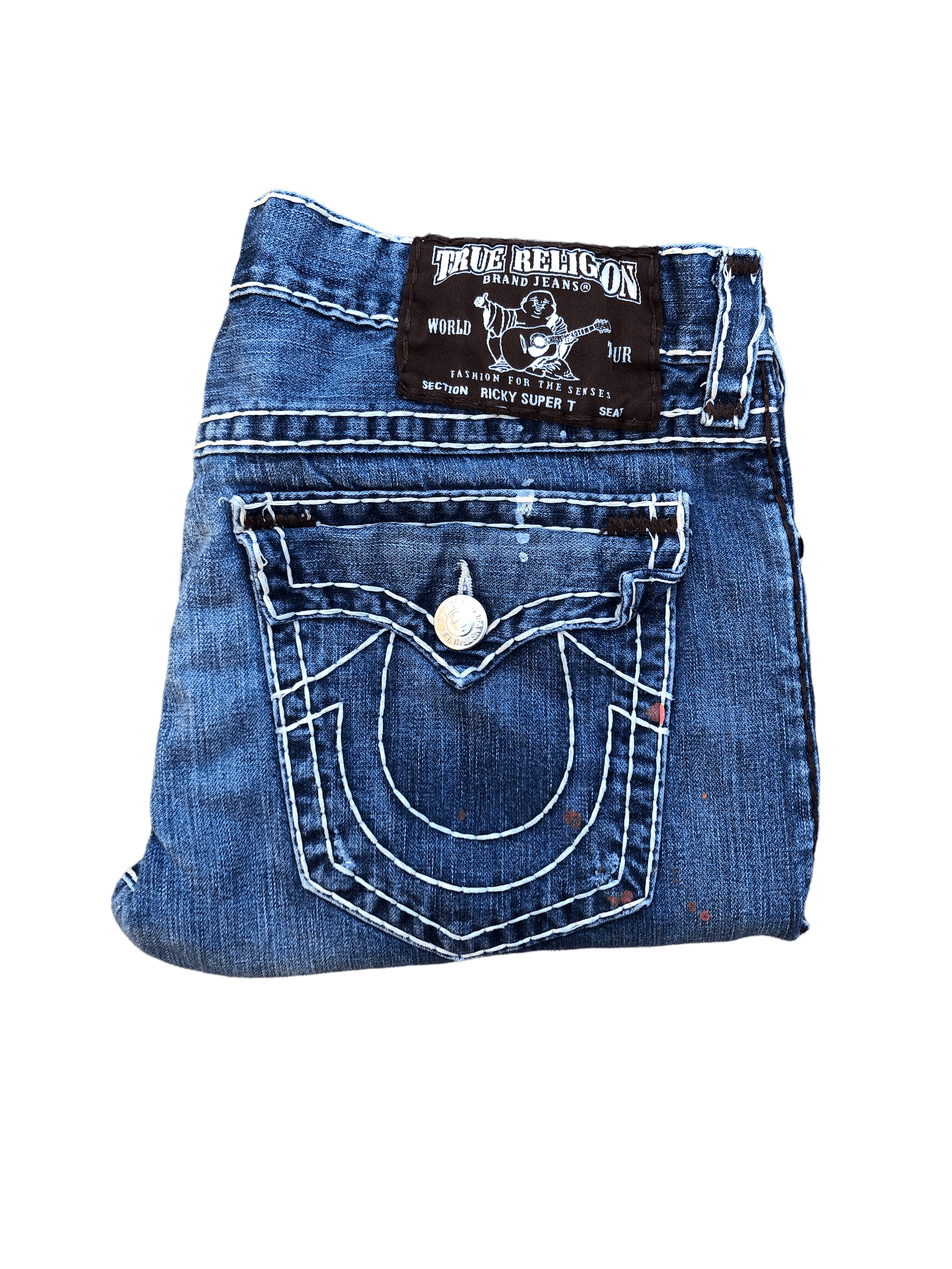 True Religion True Religion Jack Super T, Rare Monochrome Stitch