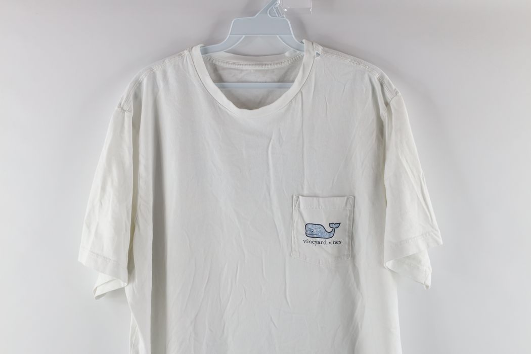 Men&s Vineyard Vines Whale Pocket T-Shirt, Size X-Small - White