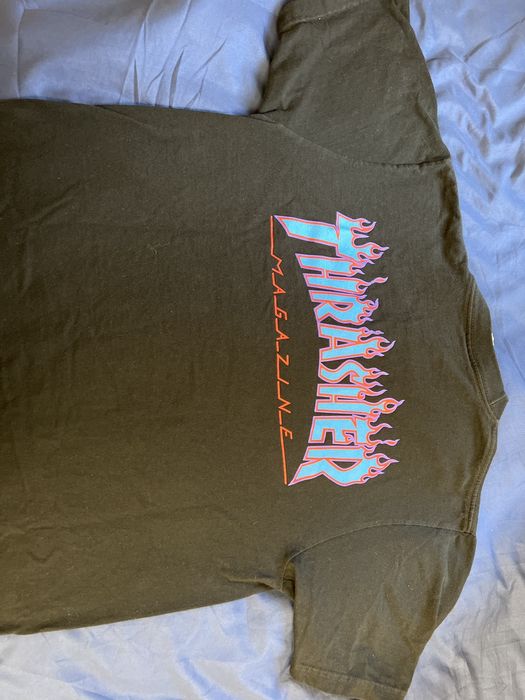 Supreme thrasher hot sale flames tee