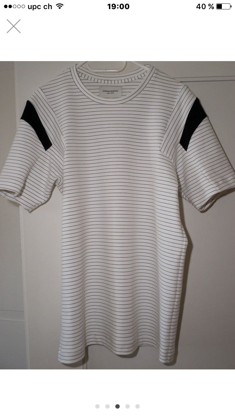 Public School gital pin stripe t shirt Size US M / EU 48-50 / 2 - 4 Thumbnail