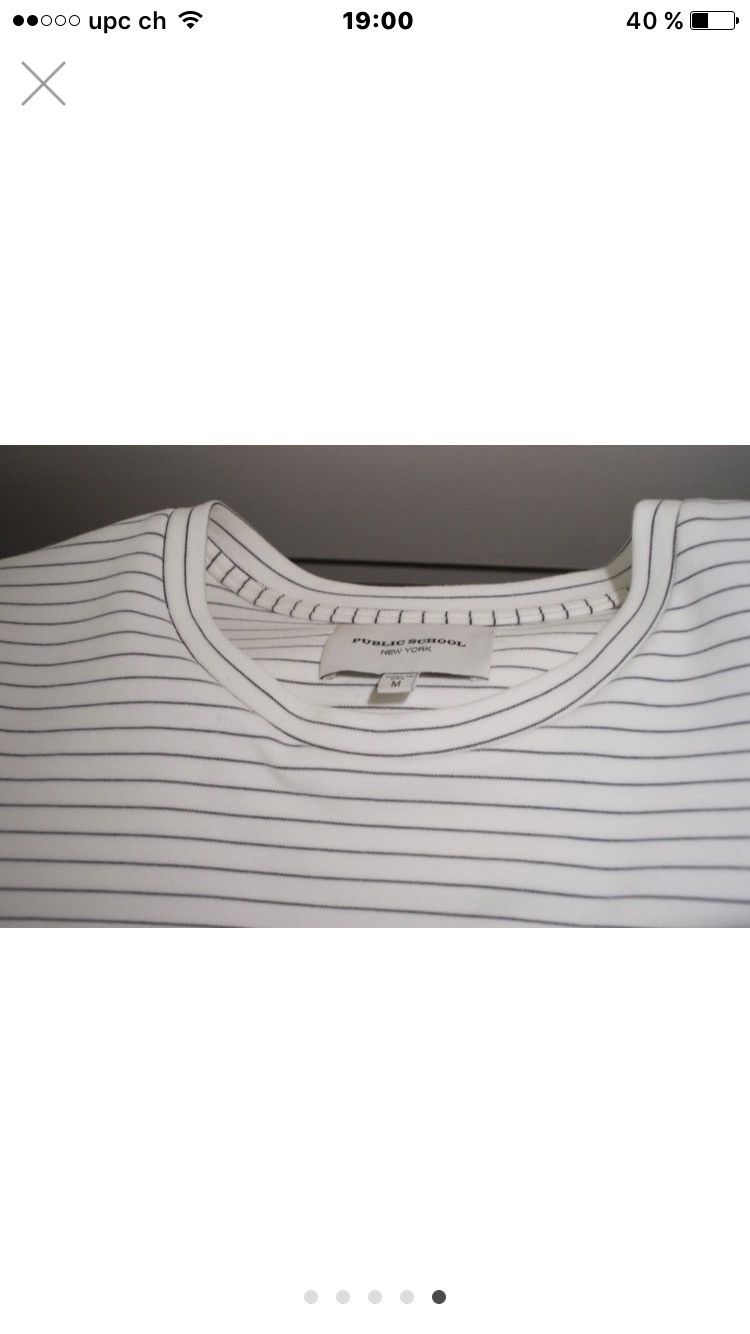 Public School gital pin stripe t shirt Size US M / EU 48-50 / 2 - 6 Thumbnail