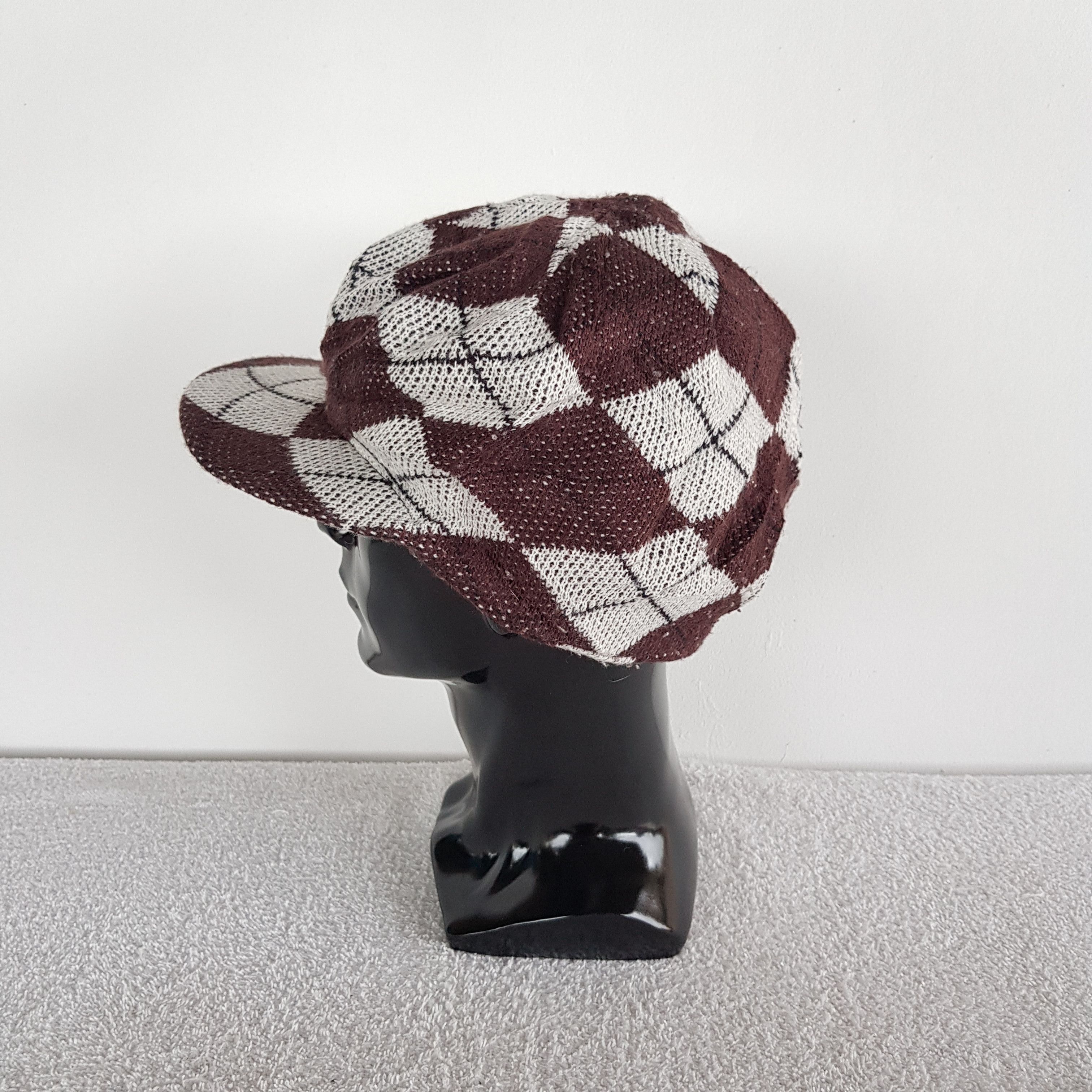 Japanese Brand Vintage Japanese Agyle Hats Knitted Beanie Snow Cap Size ONE SIZE - 4 Thumbnail