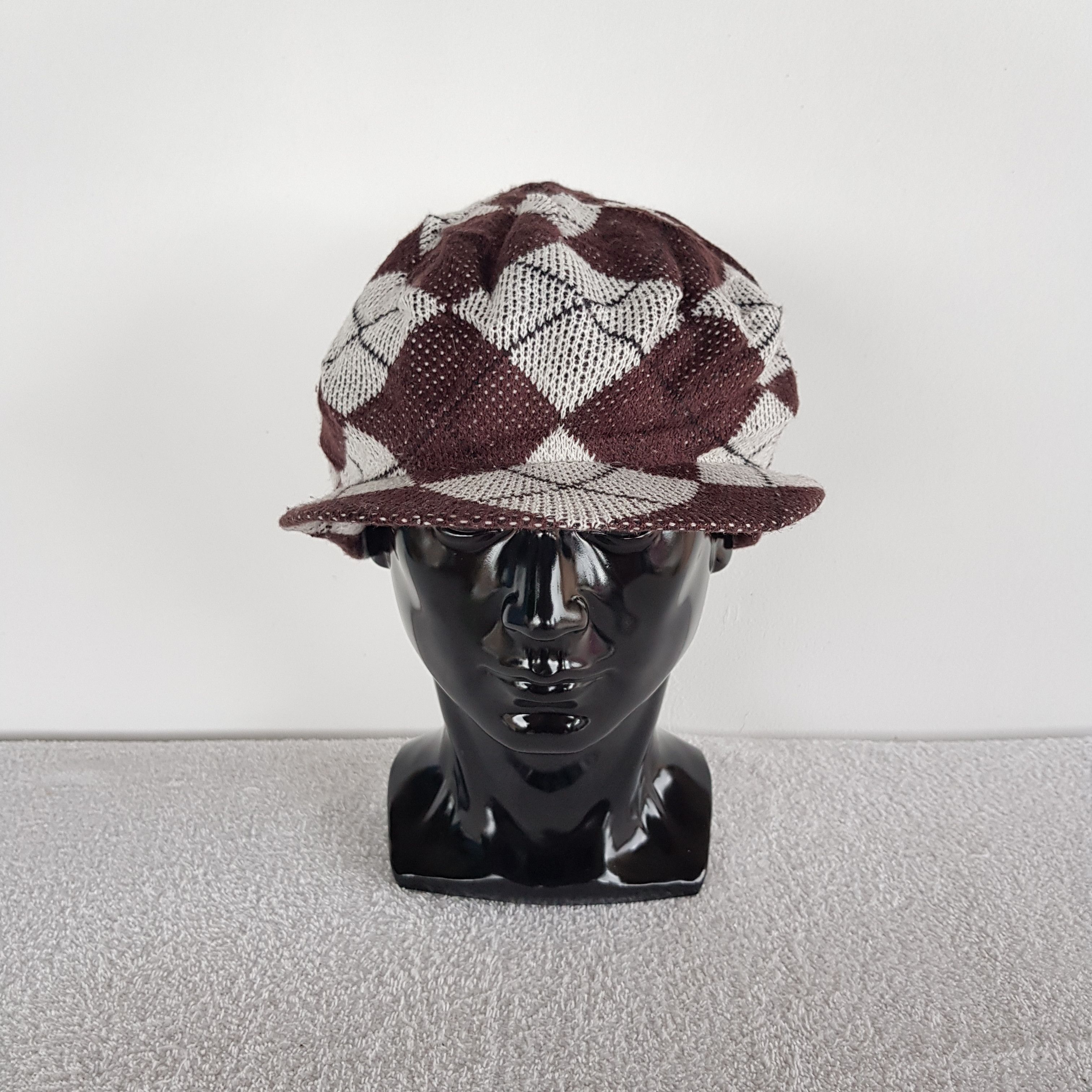 Japanese Brand Vintage Japanese Agyle Hats Knitted Beanie Snow Cap Size ONE SIZE - 2 Thumbnail